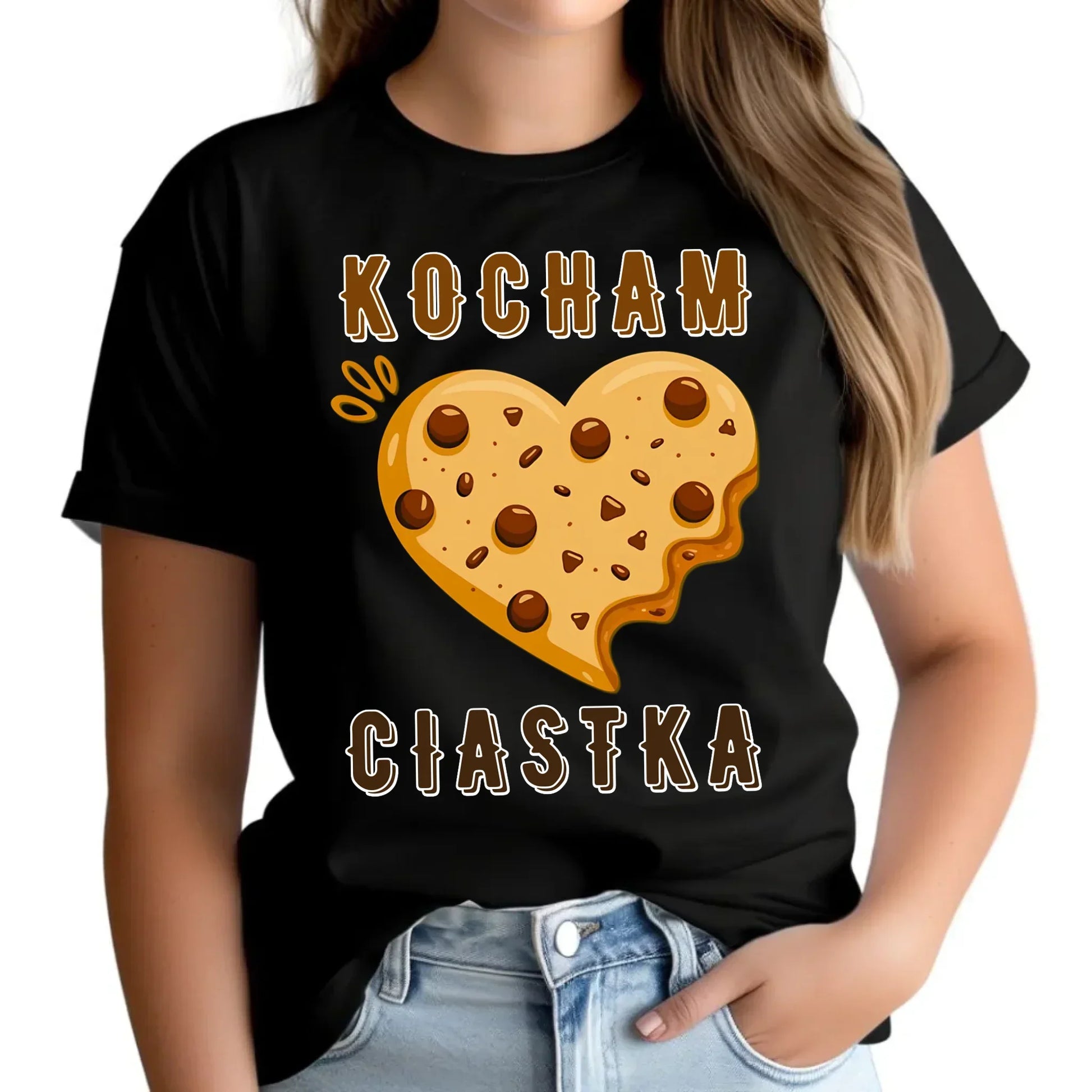 Kocham ciastka | Koszulka damska W53 - StoryCups.pl
