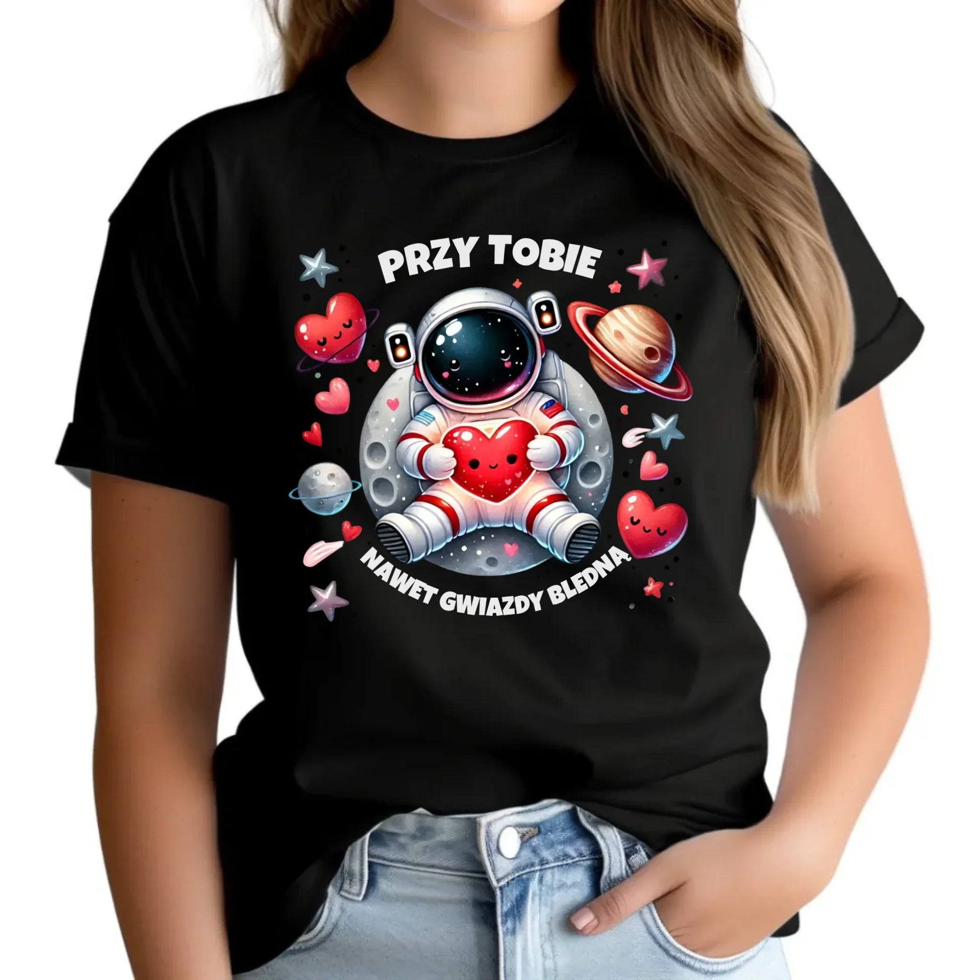 Przy Tobie nawet gwiazdy bledną | Koszulka damska W57 - StoryCups.pl