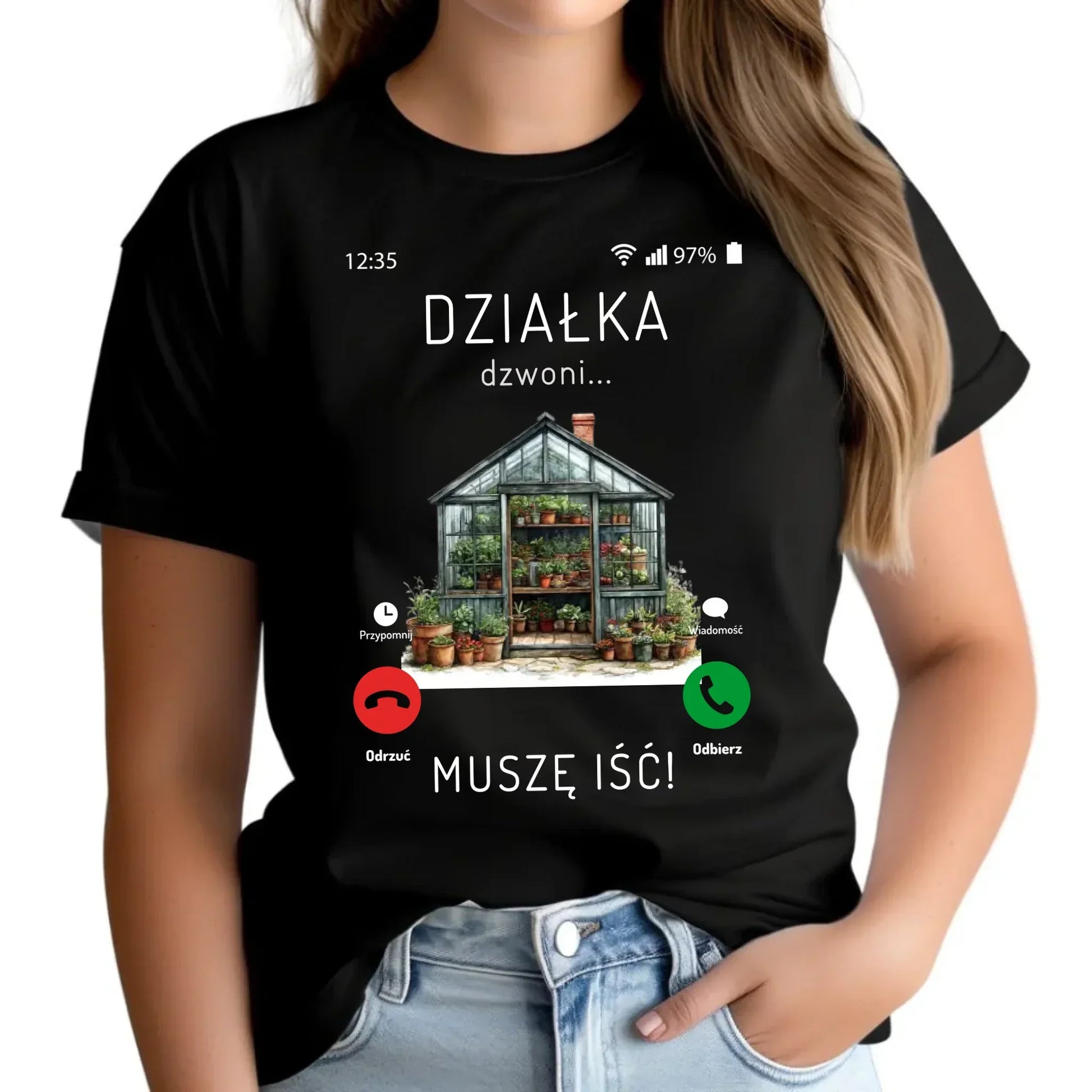 Działka dzwoni muszę iść | Koszulka damska dla babci B41 - StoryCups.pl
