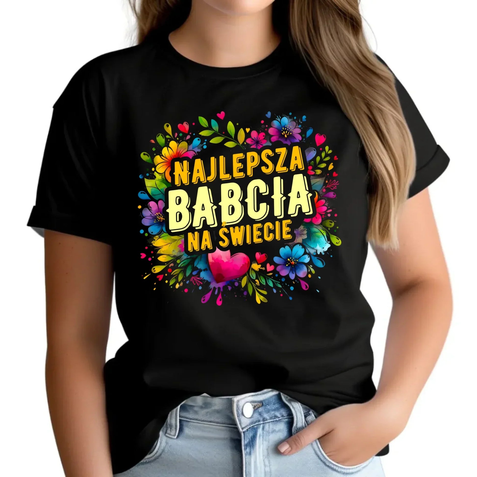 Najlepsza babcia na świecie | Koszulka damska dla babci B07 - StoryCups.pl