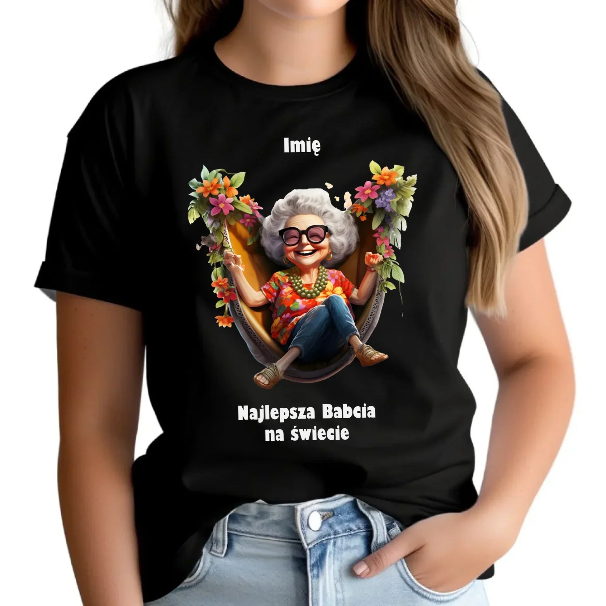 Najlepsza Babcia na świecie | Personalizowana koszulka damska dla babci B14 - StoryCups.pl