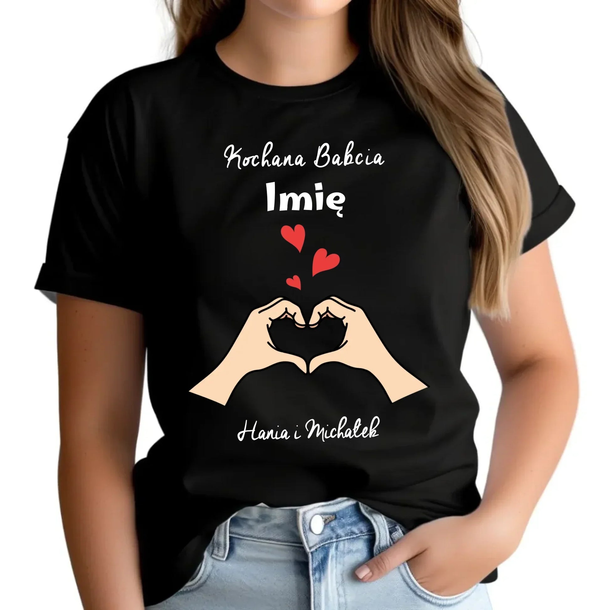 Kochana Babcia | Personalizowana koszulka damska dla babci B13 - StoryCups.pl