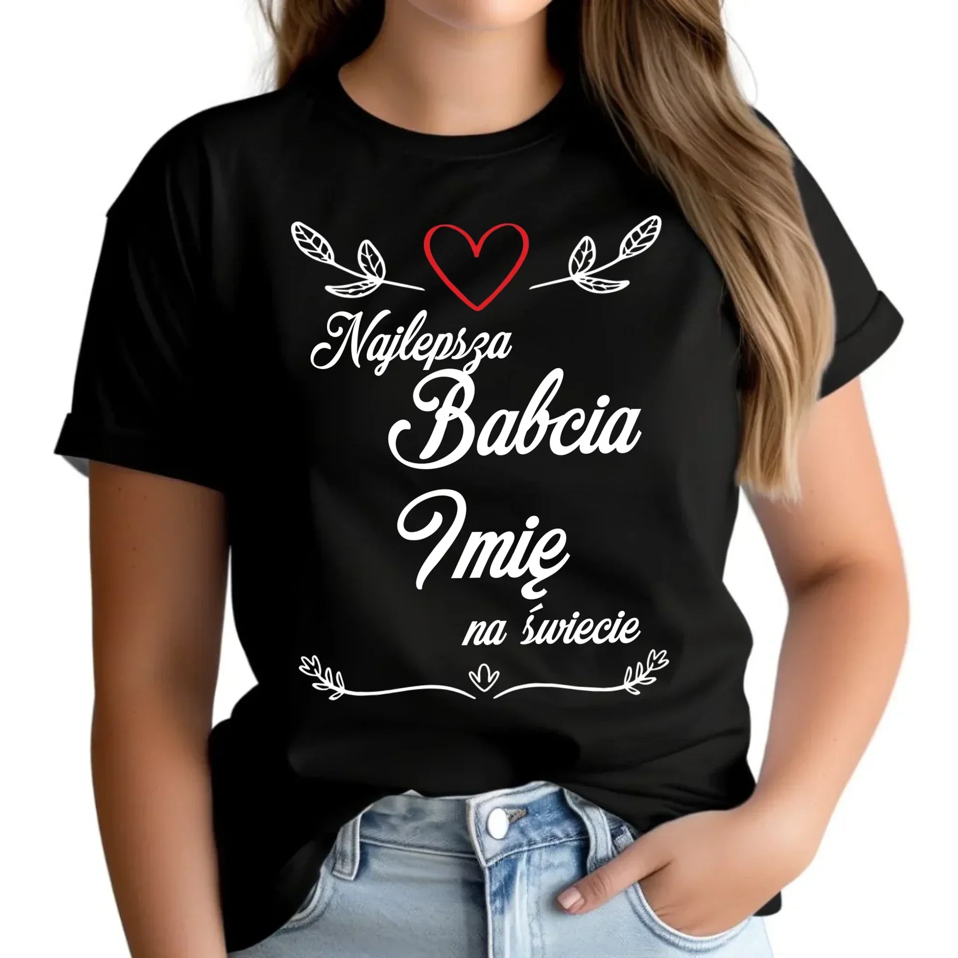 Najlepsza Babcia na Świecie | Personalizowana koszulka damska dla babci B12 - StoryCups.pl