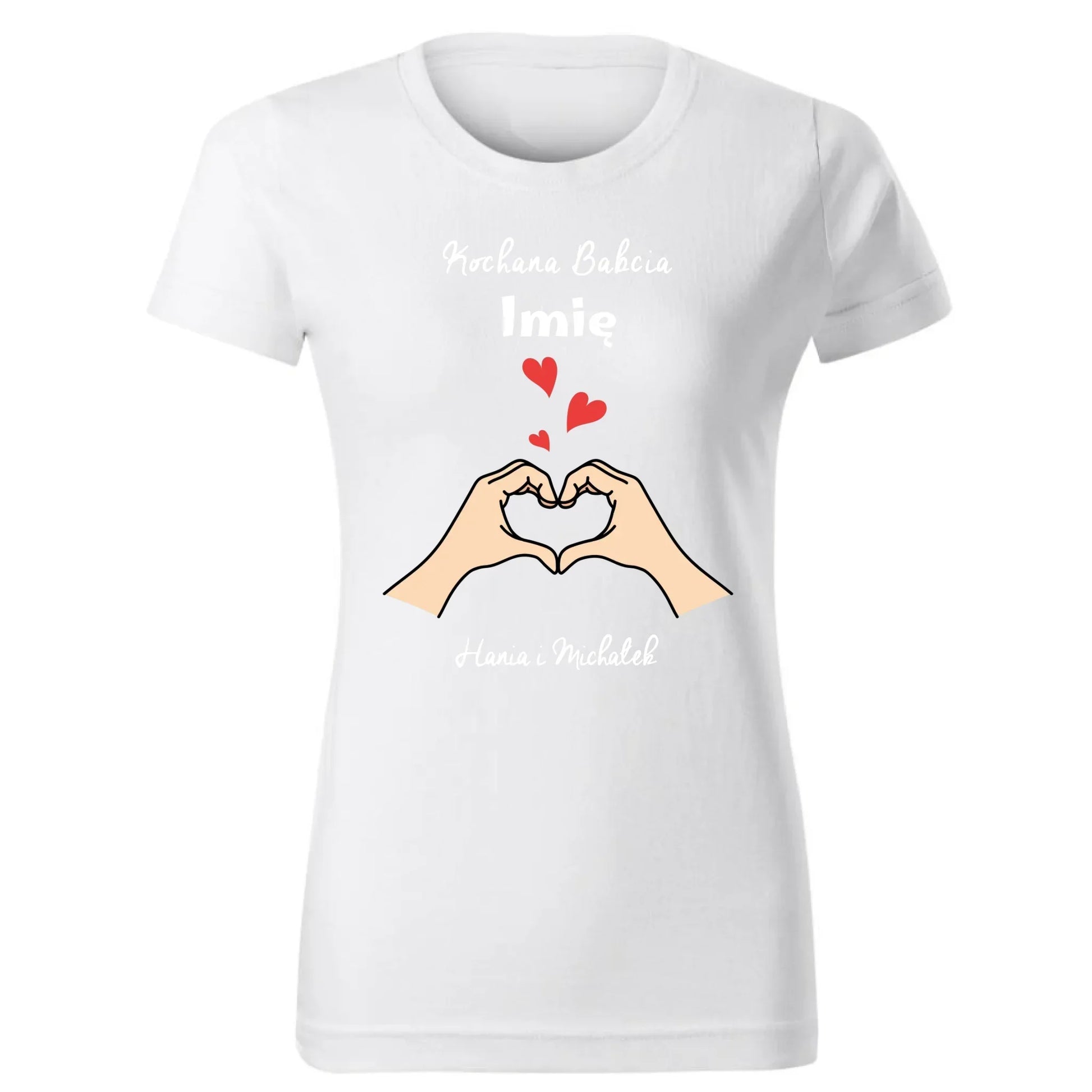 Kochana Babcia | Personalizowana koszulka damska dla babci B13 - StoryCups.pl