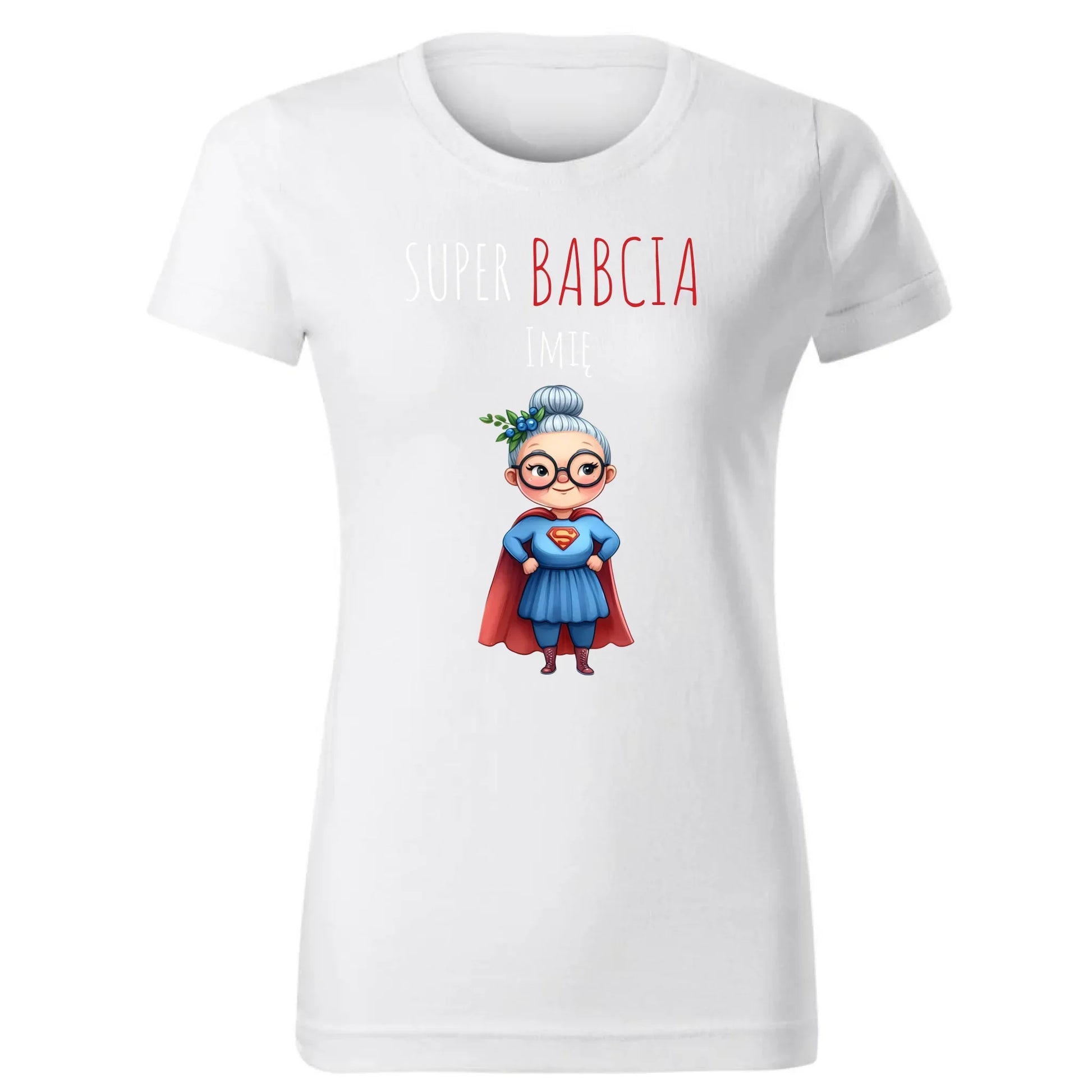 Super Babcia | Koszulka damska z imieniem dla babci B02 - StoryCups.pl