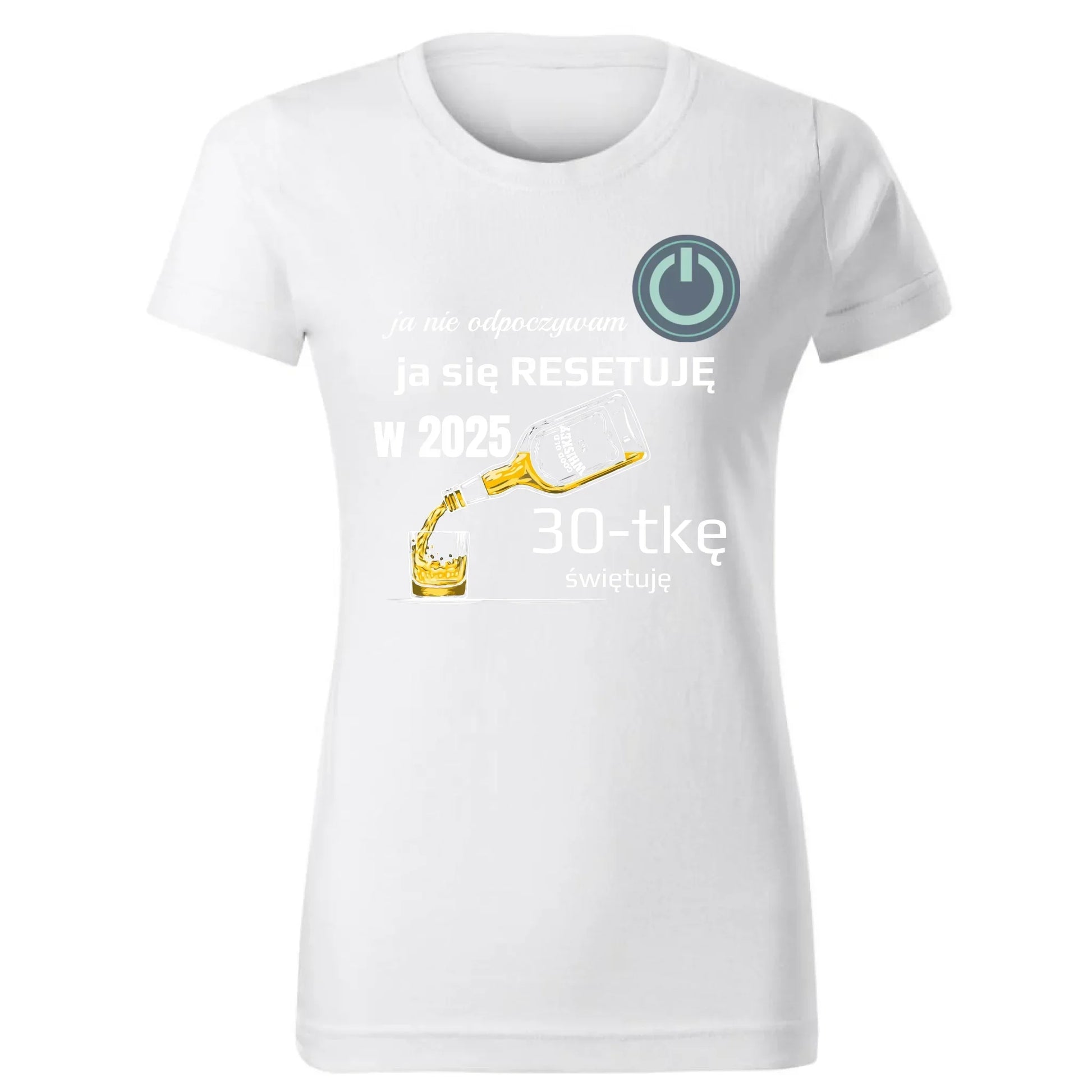 Ja się resetuję | Personalizowana koszulka damska na urodziny U19 - StoryCups.pl