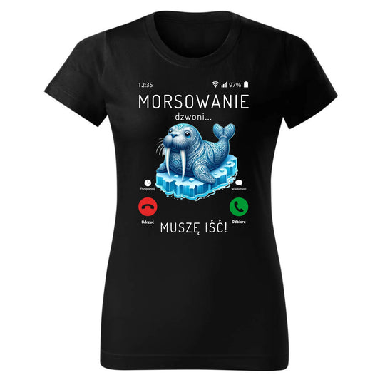 Morsowanie dzwoni muszę iść | Koszulka damska mors HM04 - StoryCups.pl