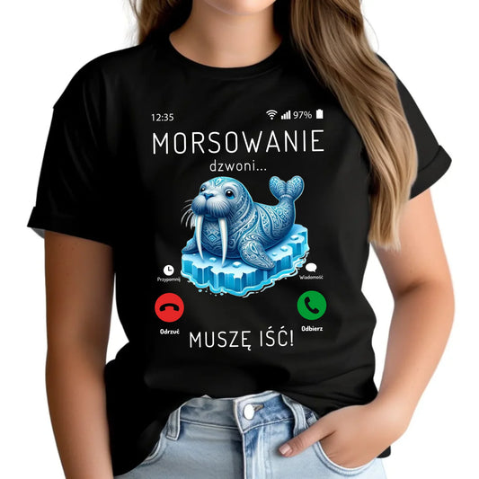 Morsowanie dzwoni muszę iść | Koszulka damska mors HM04 - StoryCups.pl