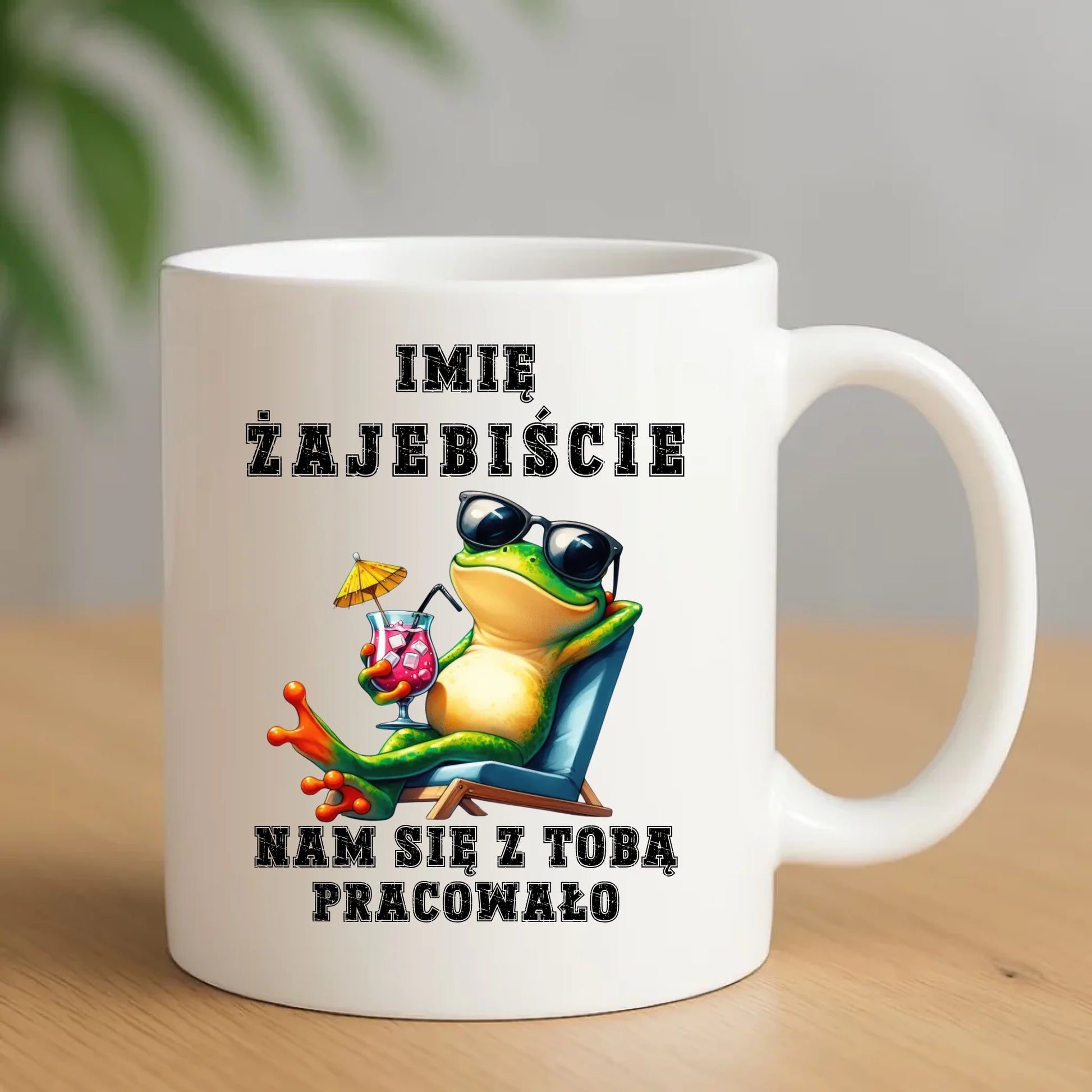 Kubek z nadrukiem prezent na odejście z pracy POŻEGNANIE AWANS