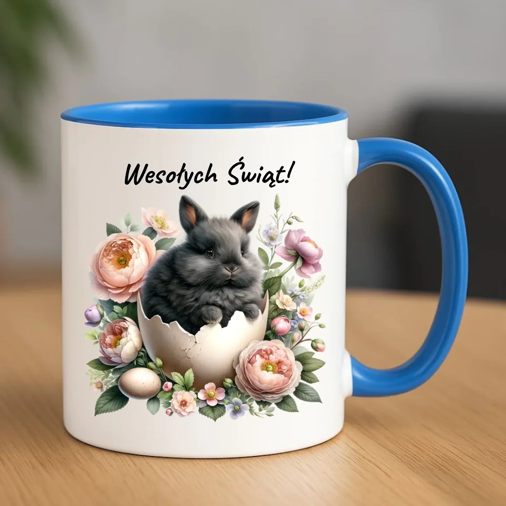 Zajączek w pisance | Kubek na Wielkanoc WN03 - StoryCups.pl
