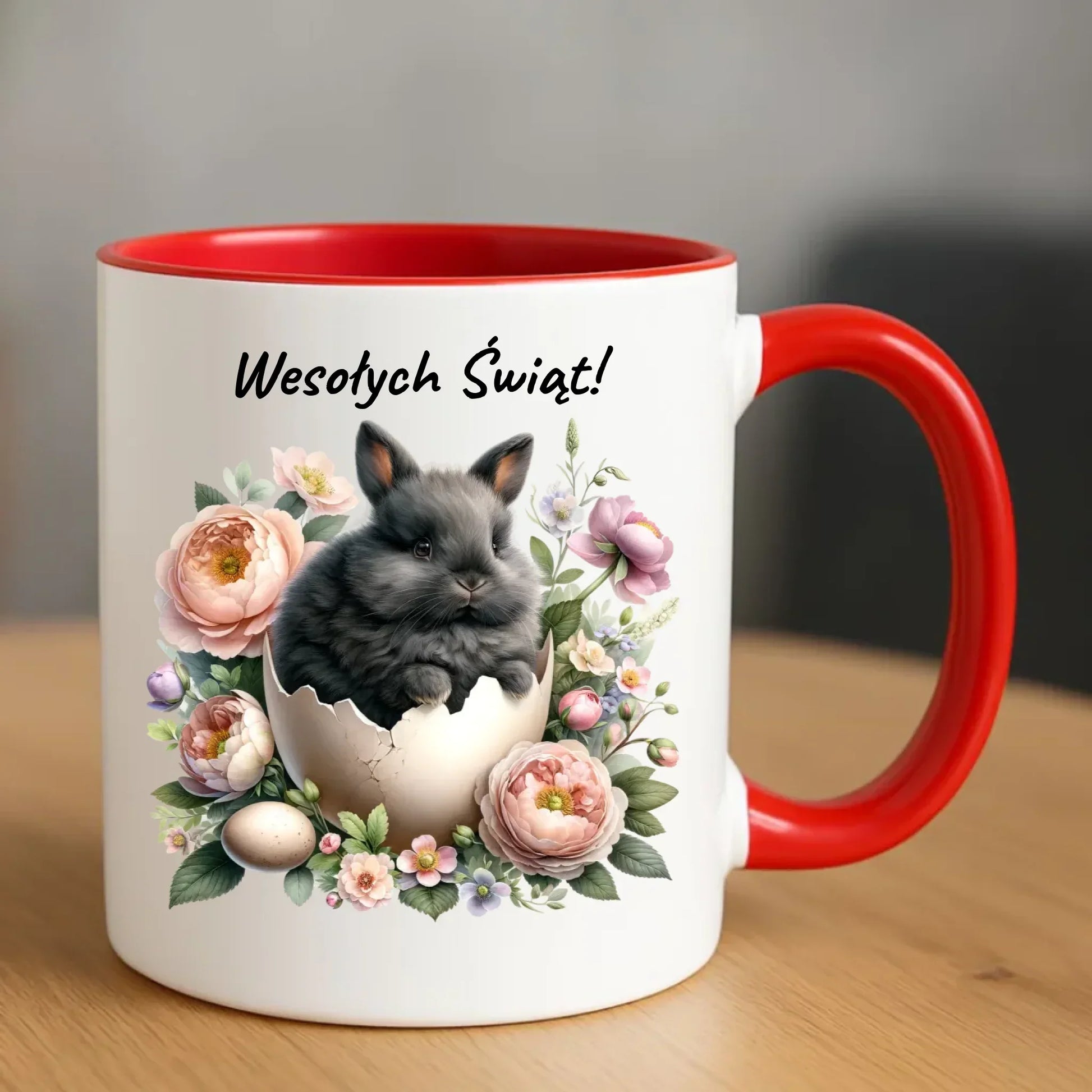 Zajączek w pisance | Kubek na Wielkanoc WN03 - StoryCups.pl