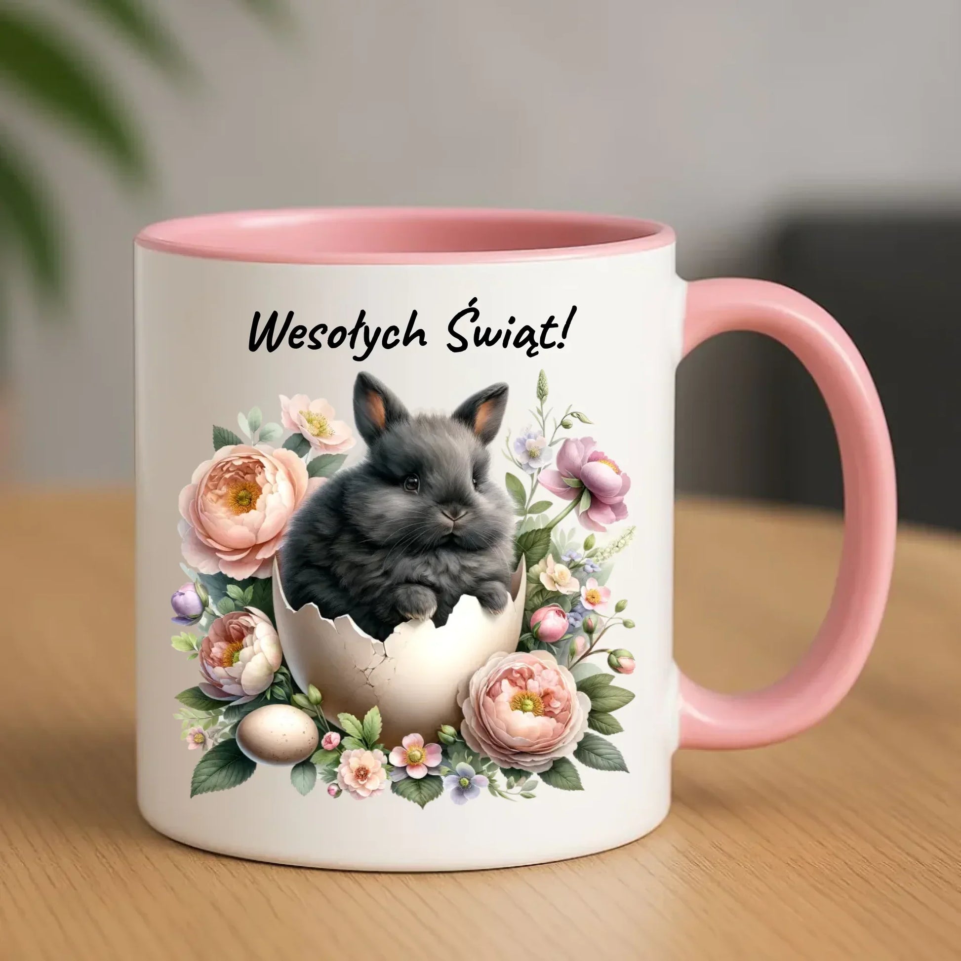 Zajączek w pisance | Kubek na Wielkanoc WN03 - StoryCups.pl