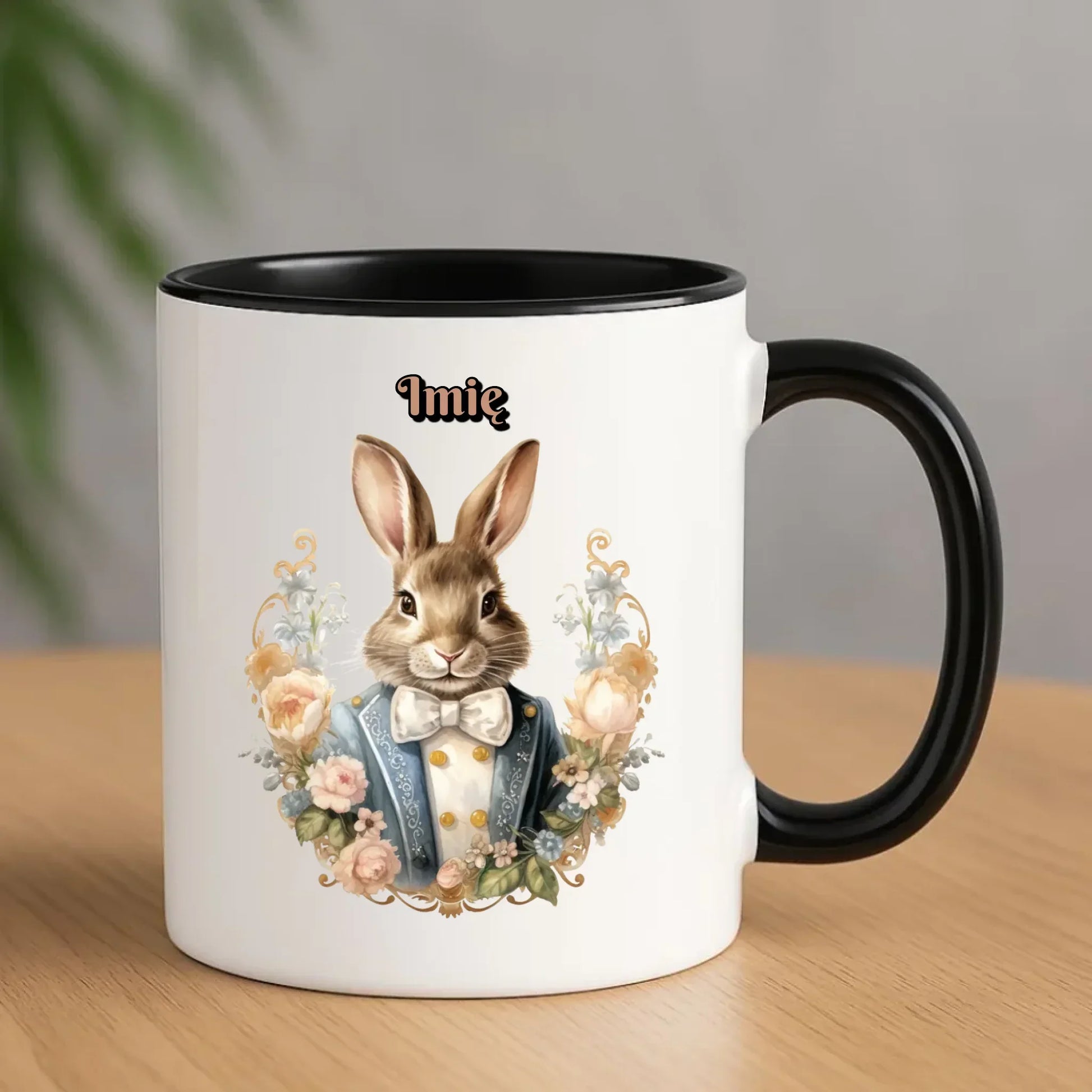 Pan Zając | Personalizowany kubek na Wielkanoc WN06 - StoryCups.pl