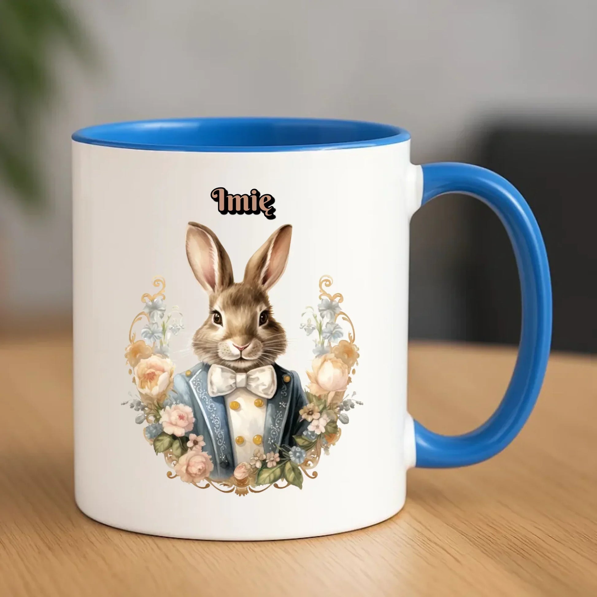Pan Zając | Personalizowany kubek na Wielkanoc WN06 - StoryCups.pl
