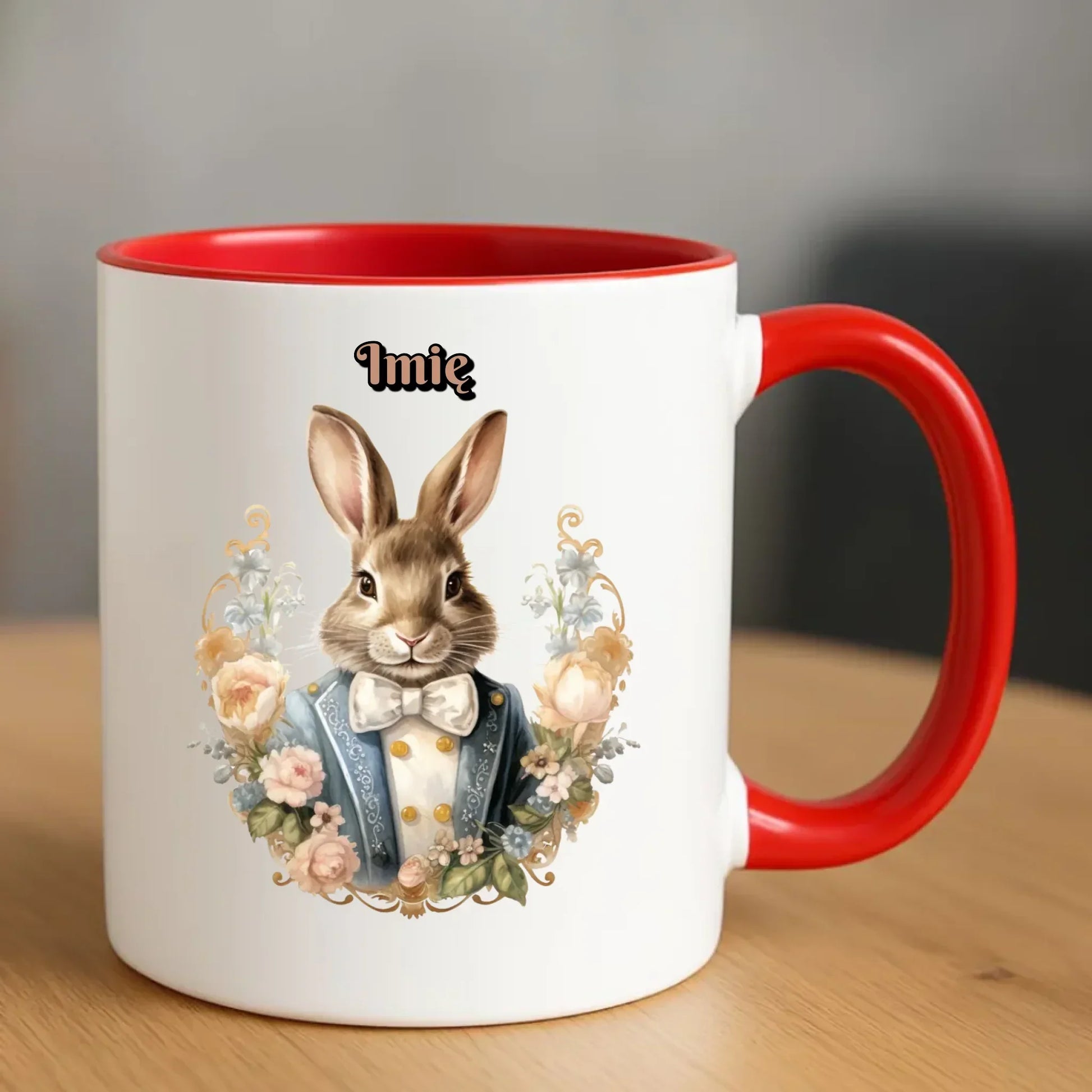 Pan Zając | Personalizowany kubek na Wielkanoc WN06 - StoryCups.pl