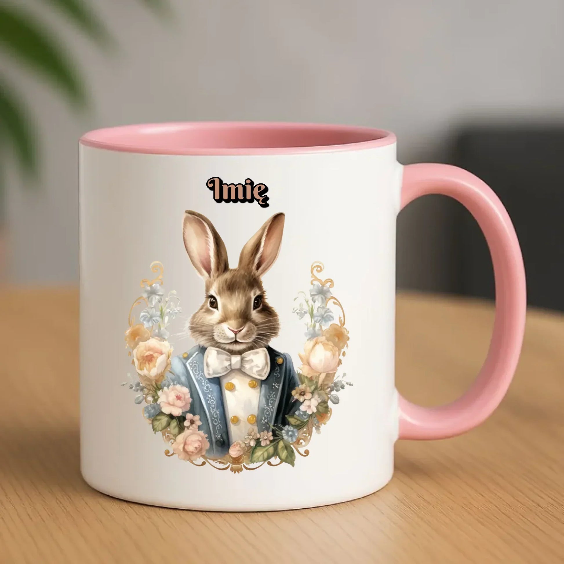 Pan Zając | Personalizowany kubek na Wielkanoc WN06 - StoryCups.pl