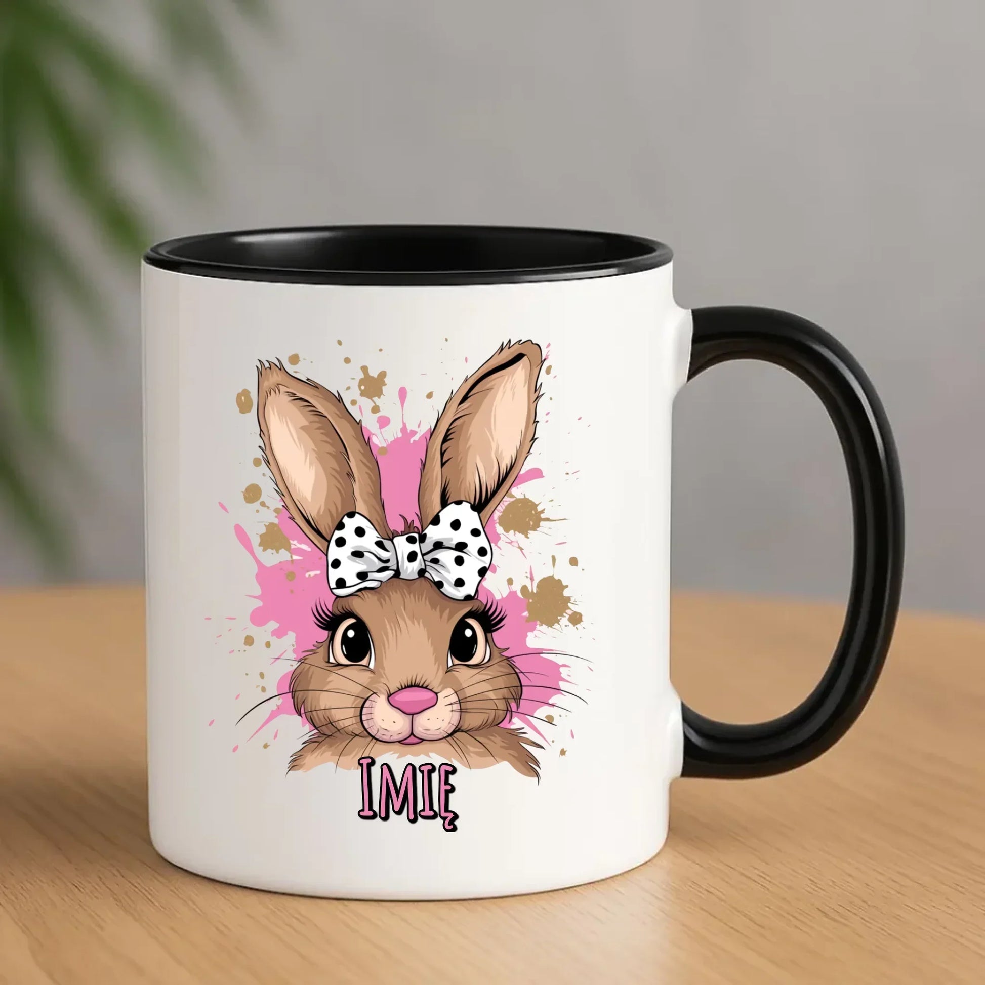 Słodki zajączek imię | Kubek na Wielkanoc WN08 - StoryCups.pl