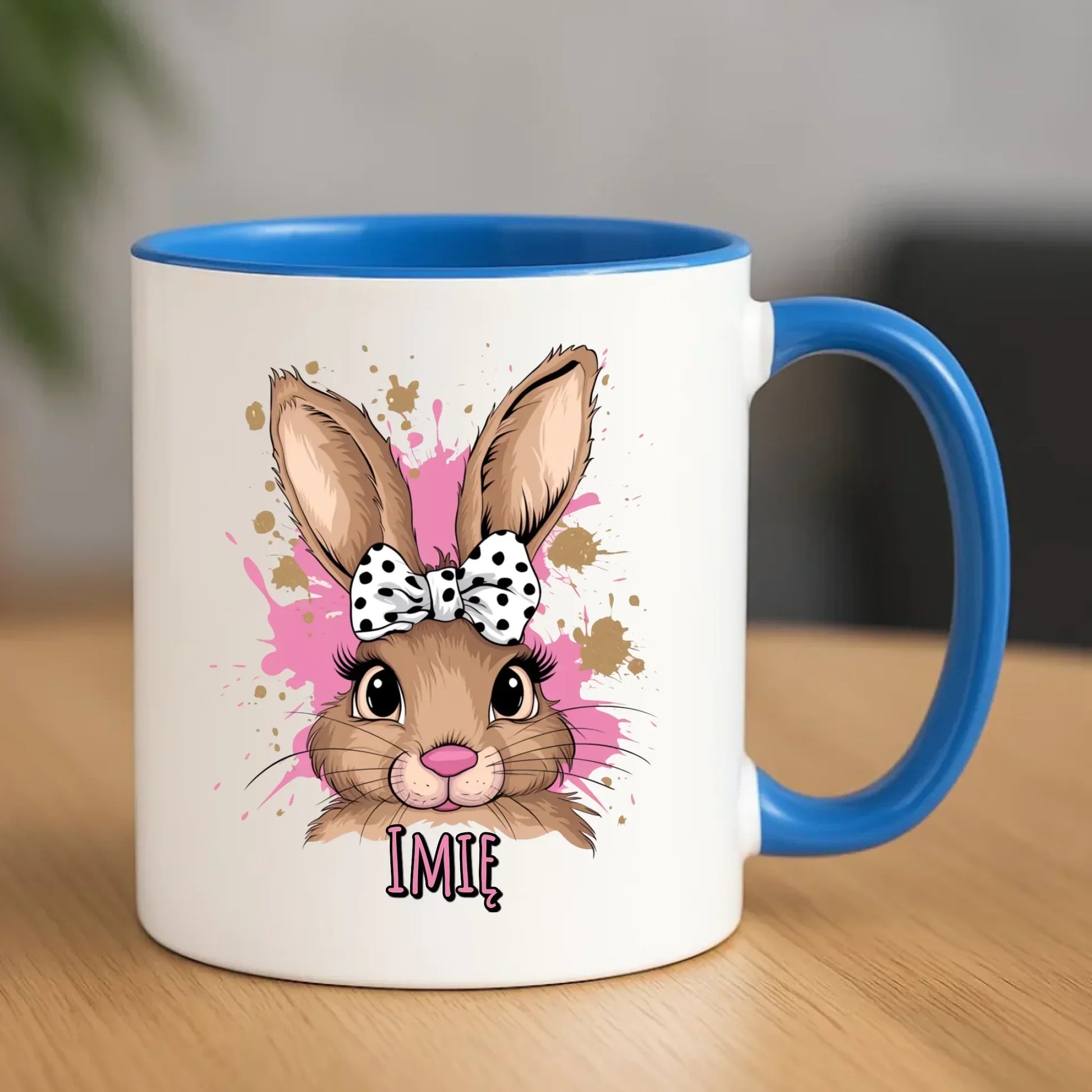 Słodki zajączek imię | Kubek na Wielkanoc WN08 - StoryCups.pl