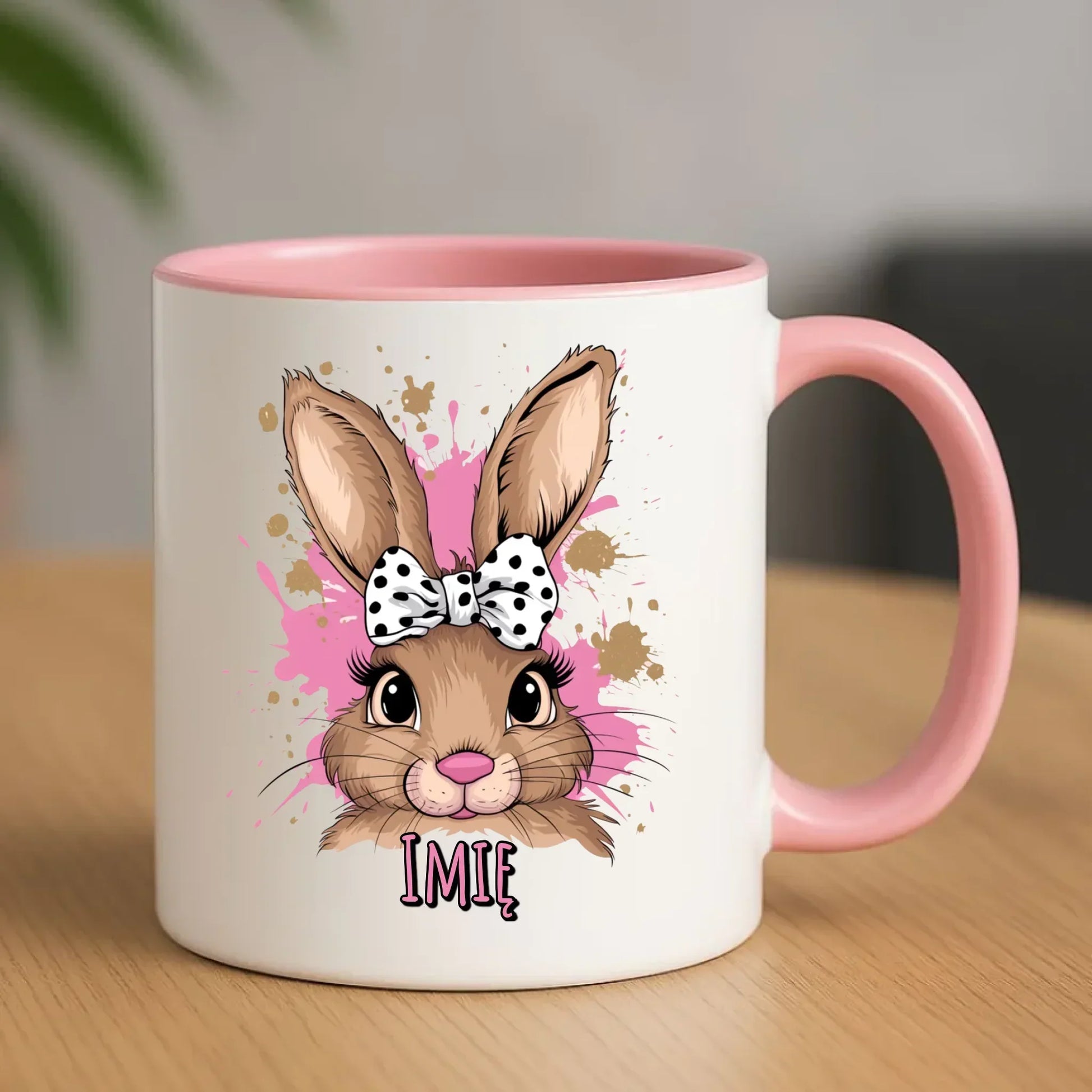 Słodki zajączek imię | Kubek na Wielkanoc WN08 - StoryCups.pl