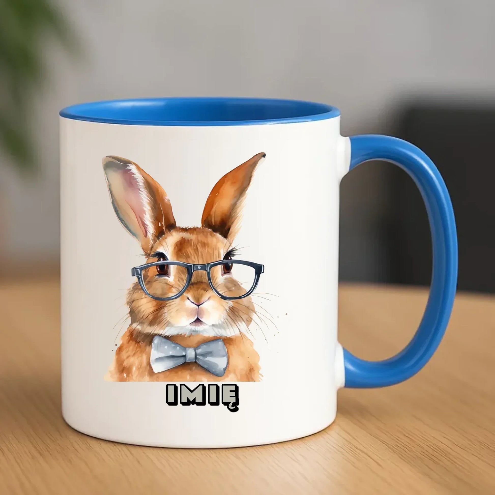 Zając w okularach | Kubek na Wielkanoc WN12 - StoryCups.pl