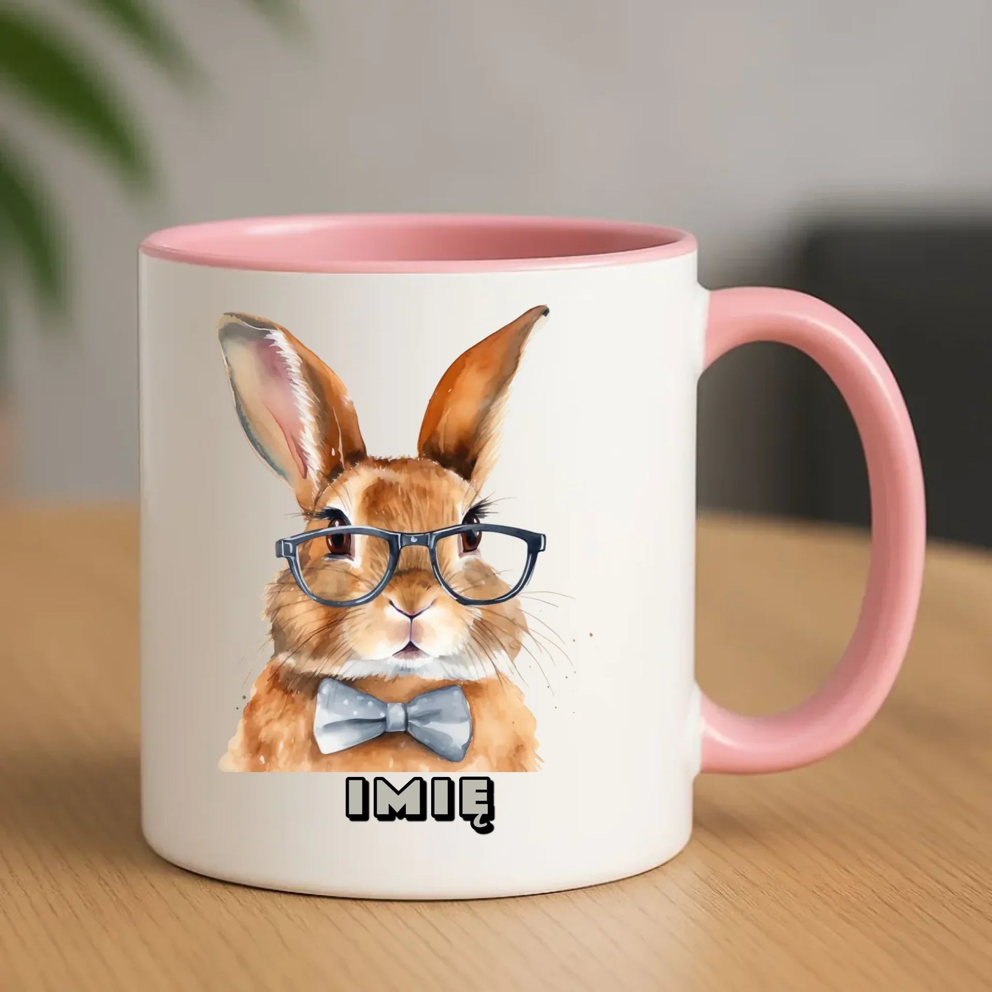 Zając w okularach | Kubek na Wielkanoc WN12 - StoryCups.pl