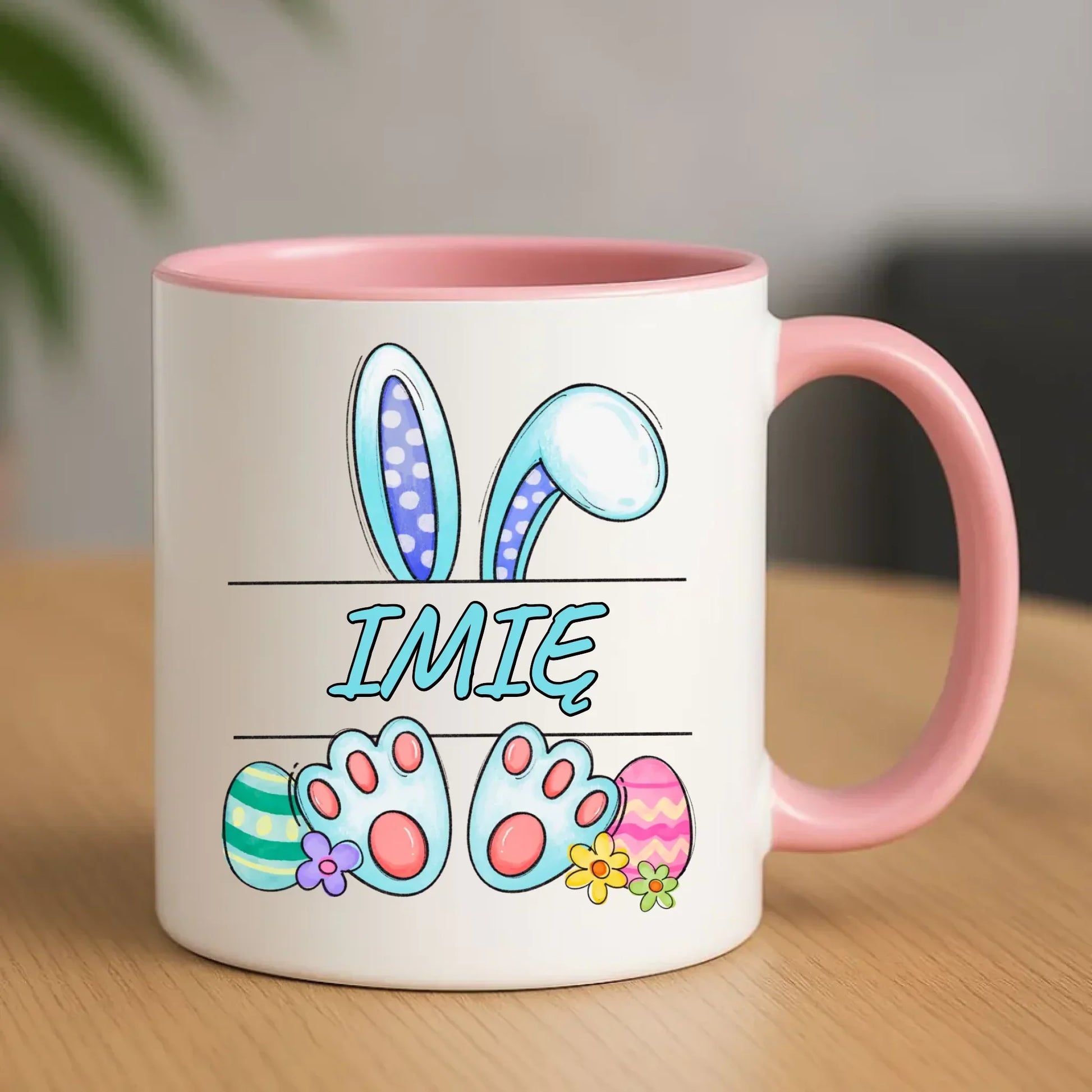 Zajączek Wielkanocny imię | Kubek dla dziecka na Wielkanoc WN14 - StoryCups.pl