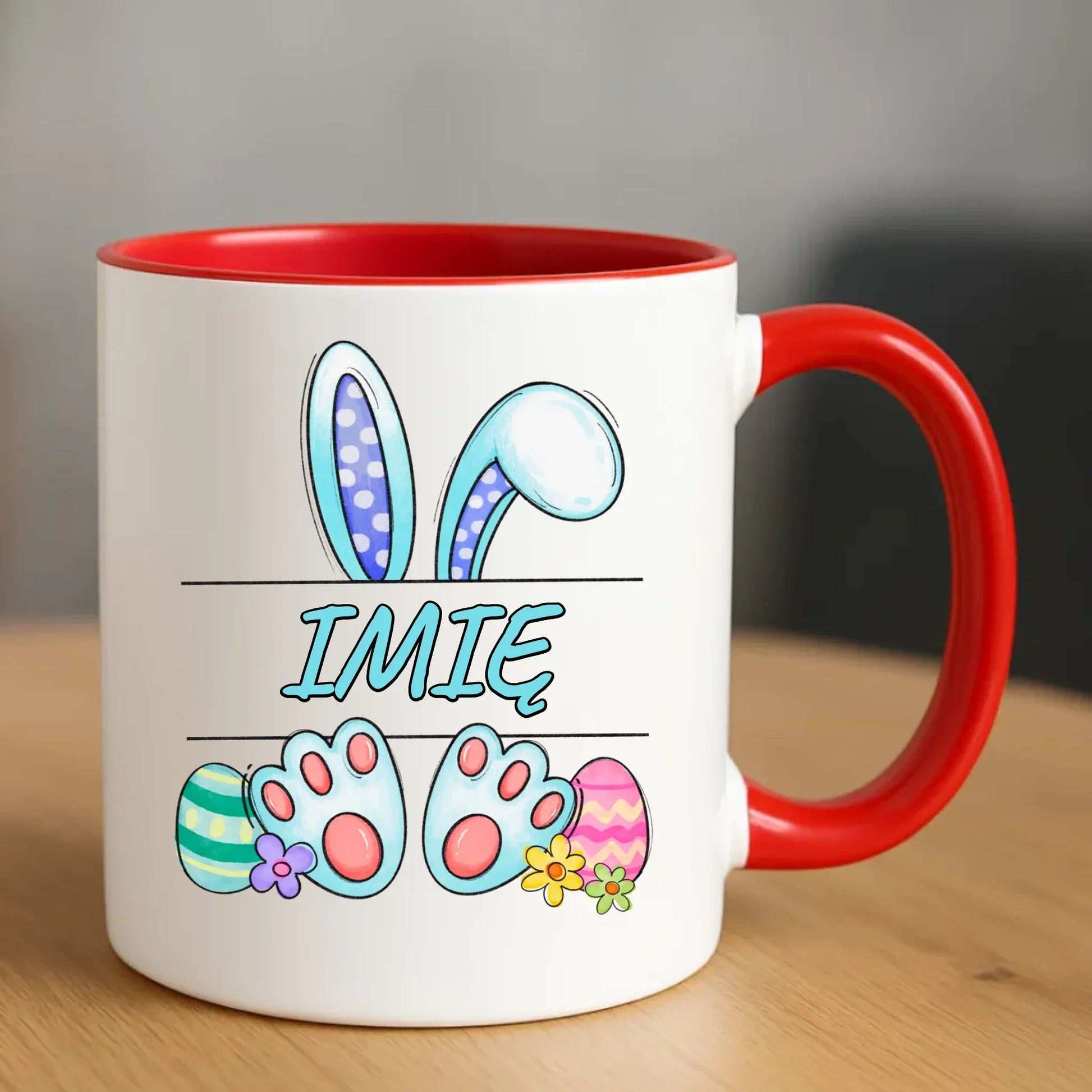 Zajączek Wielkanocny imię | Kubek dla dziecka na Wielkanoc WN14 - StoryCups.pl