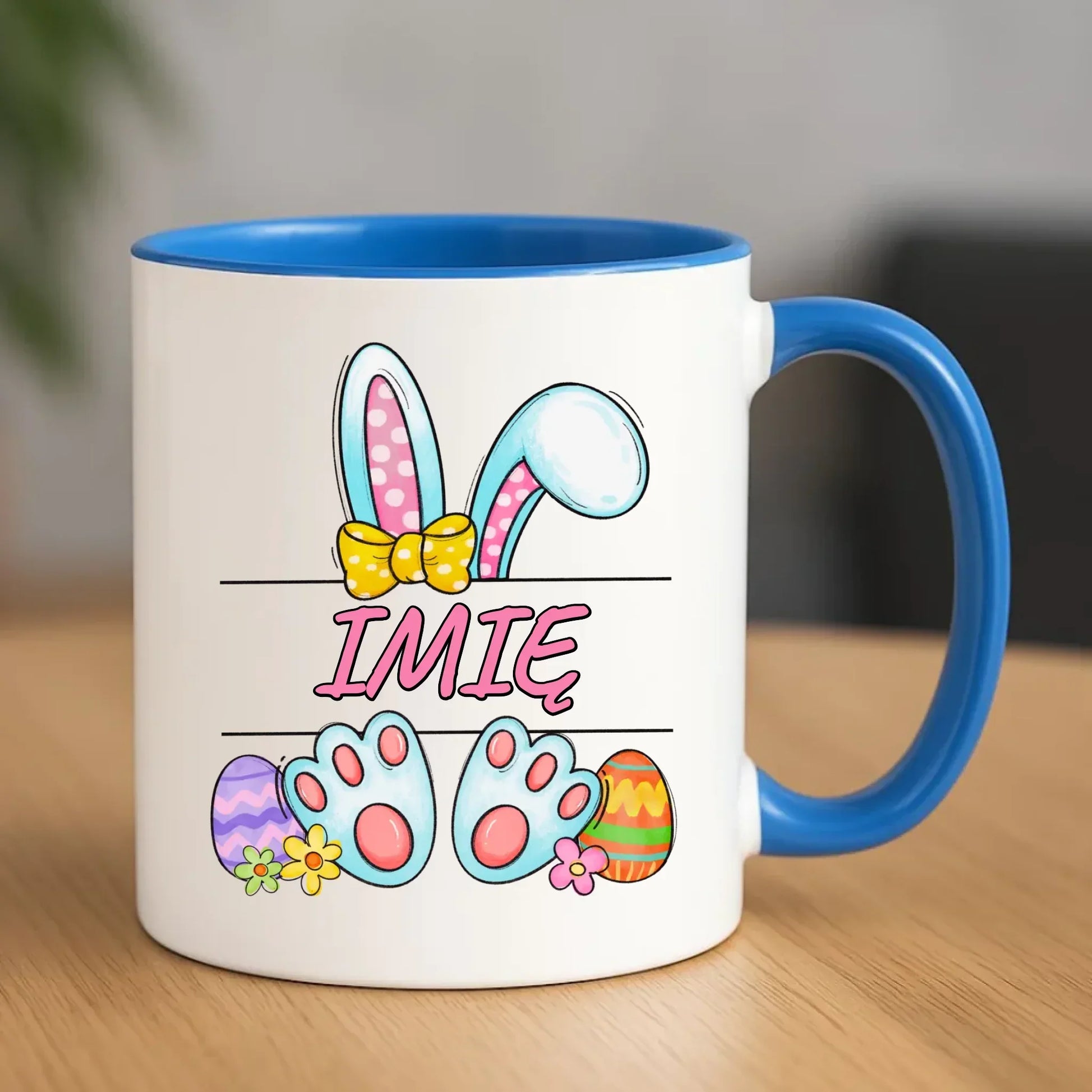 Zajączek Wielkanocny imię | Kubek dla dziecka na Wielkanoc WN15 - StoryCups.pl