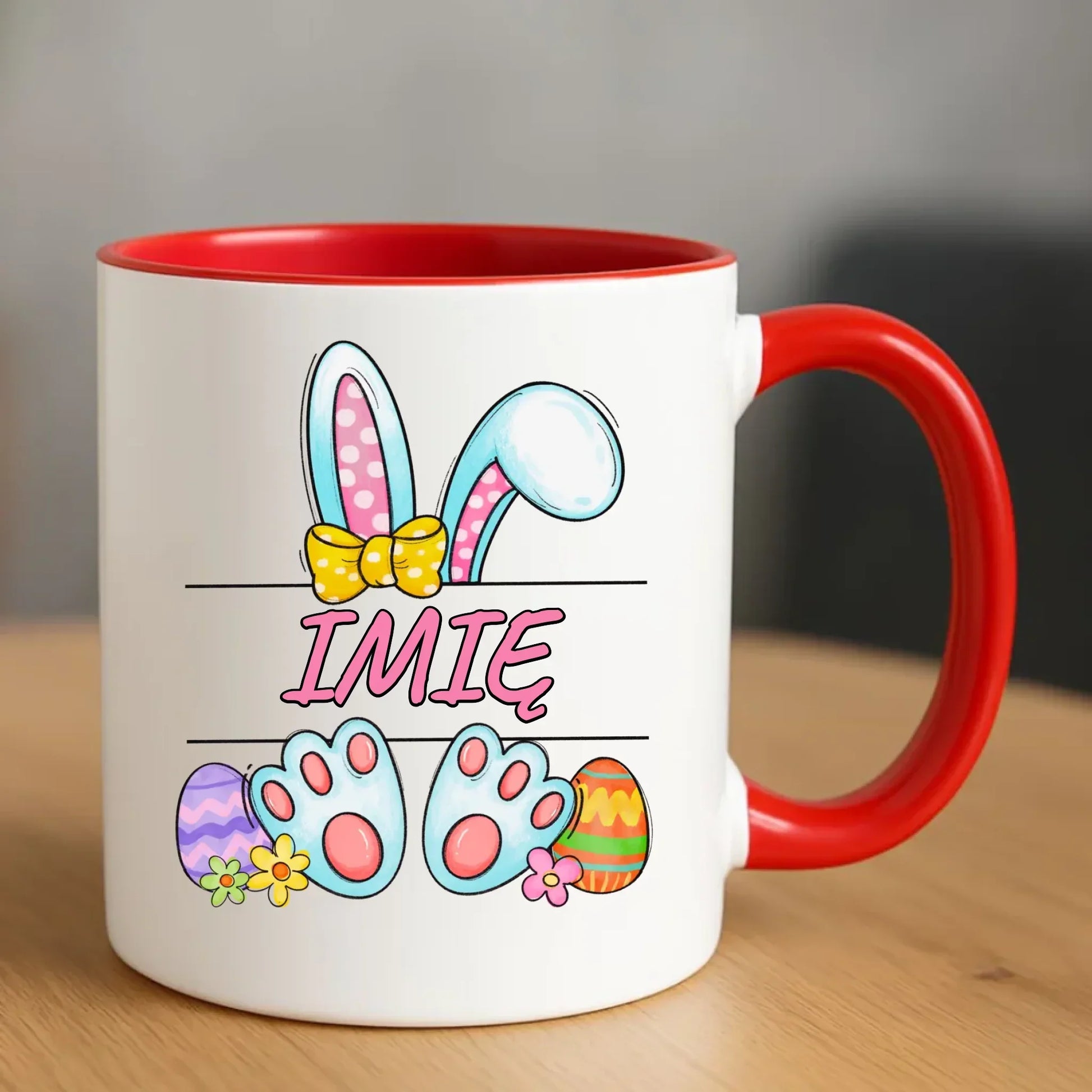 Zajączek Wielkanocny imię | Kubek dla dziecka na Wielkanoc WN15 - StoryCups.pl
