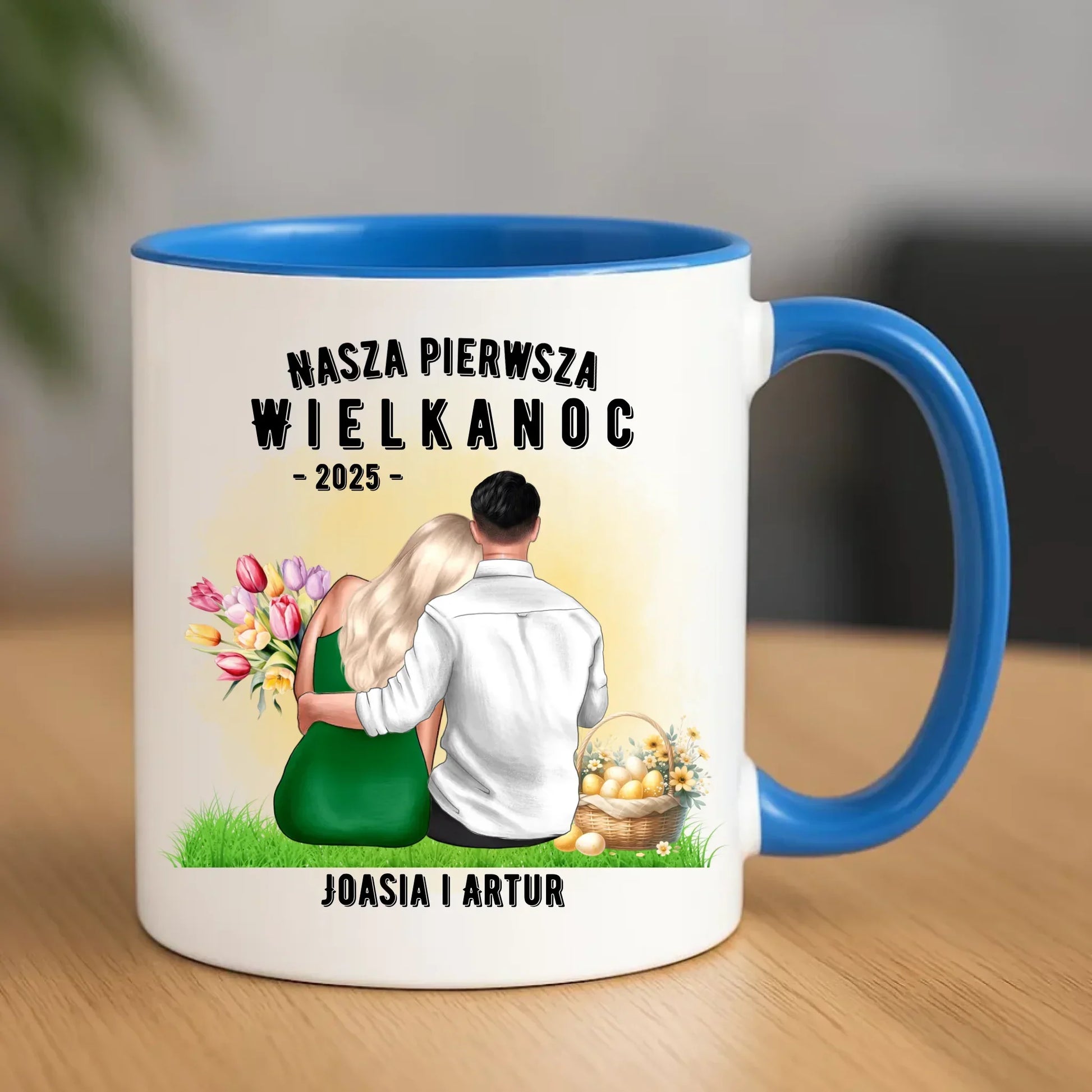Nasza pierwsza Wielkanoc | Kubek Wielkanocny dla par WN16 - StoryCups.pl