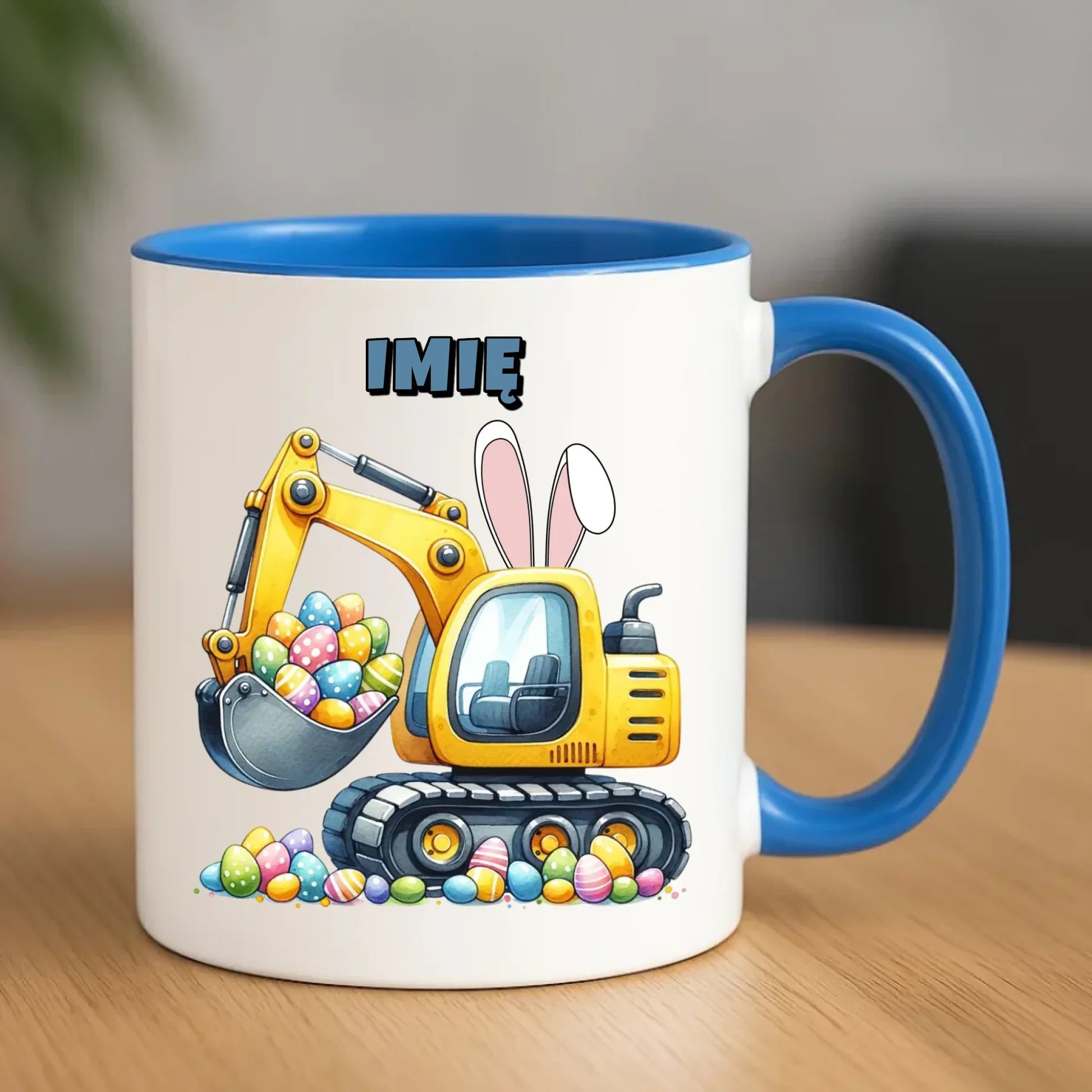 Koparka | Kubek dla dziecka na Wielkanoc WN17 - StoryCups.pl