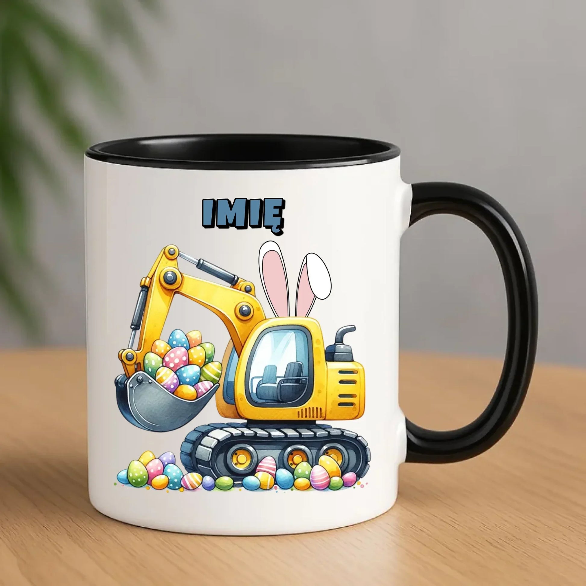 Koparka | Kubek dla dziecka na Wielkanoc WN17 - StoryCups.pl