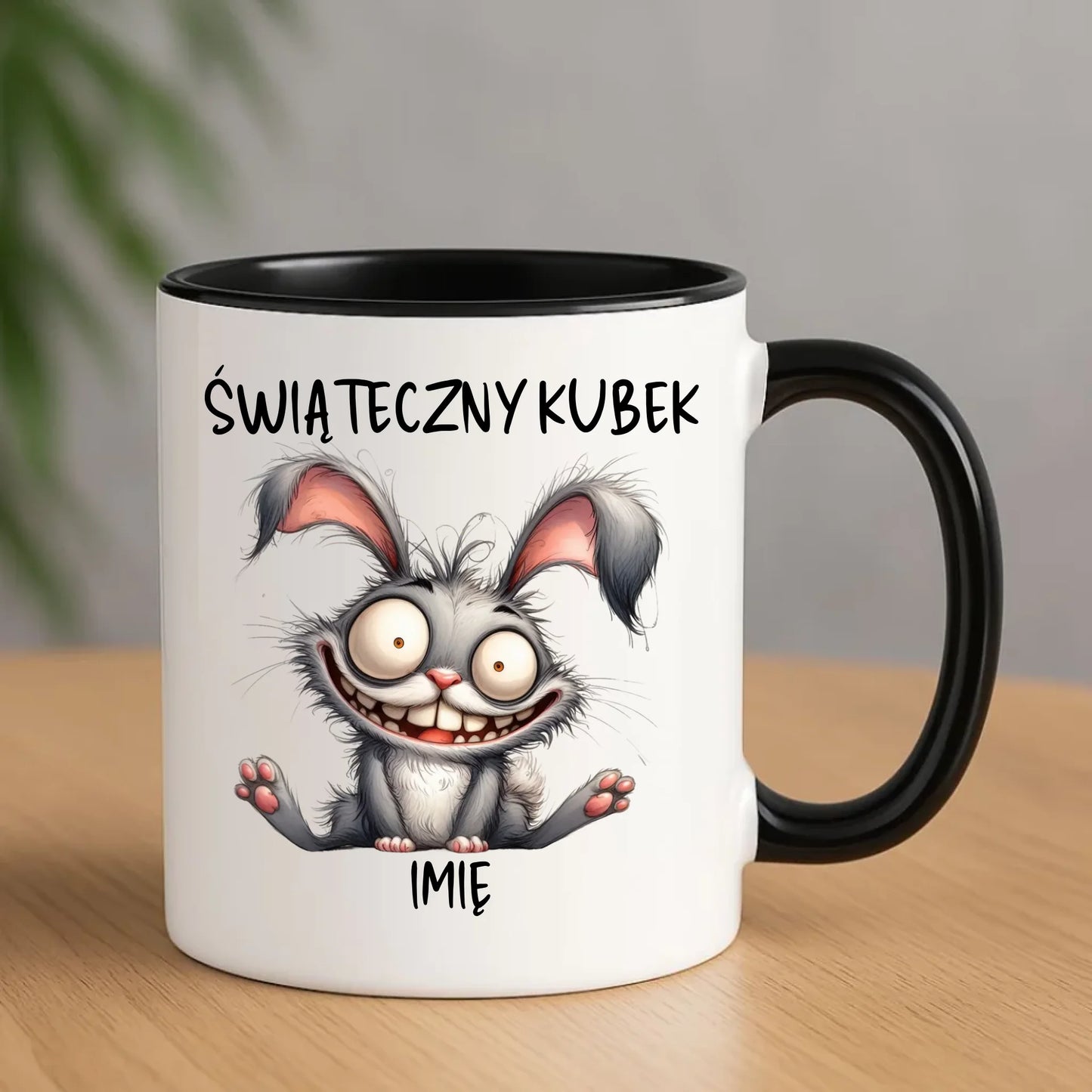 Czarny kubek wielkanocny prezent na WIELKANOC