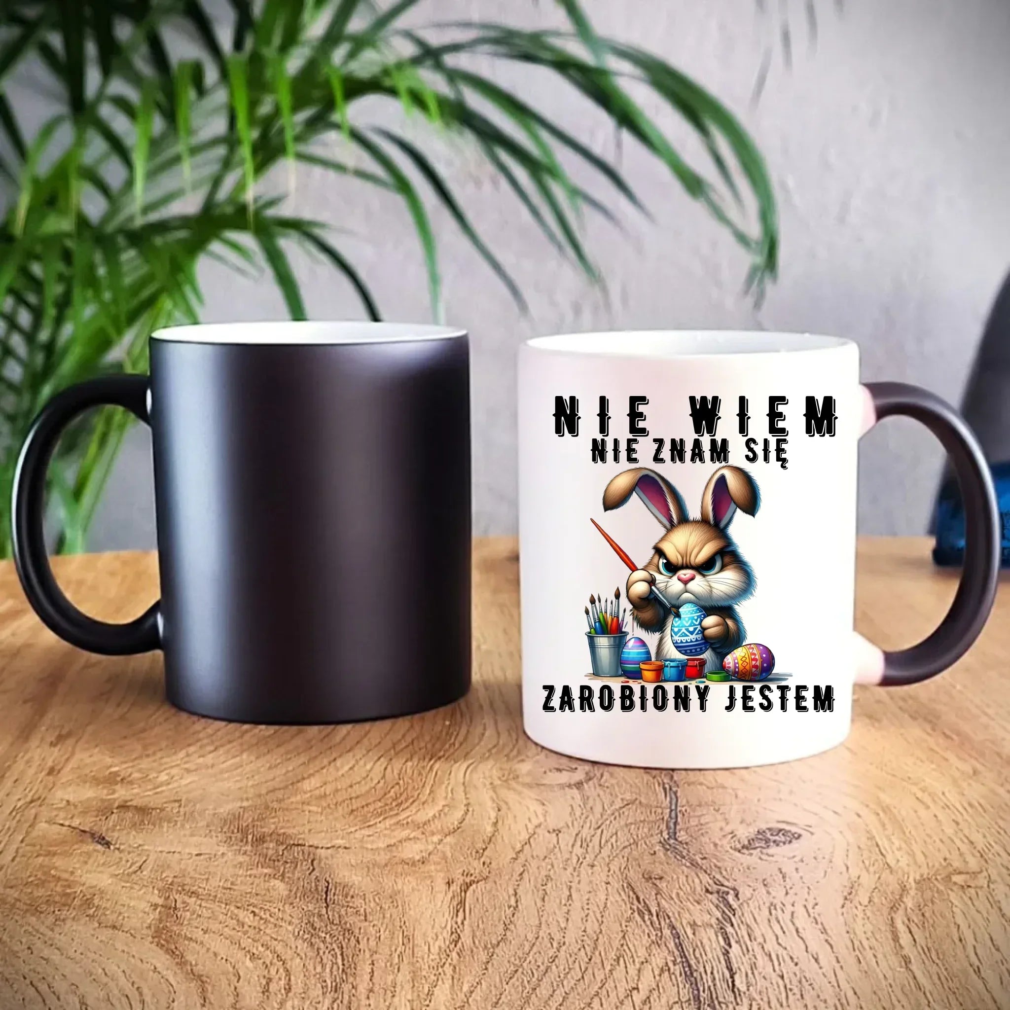 Nie wiem nie znam się zarobiony jestem | Kubek magiczny Wielkanocny WN25 - StoryCups.pl