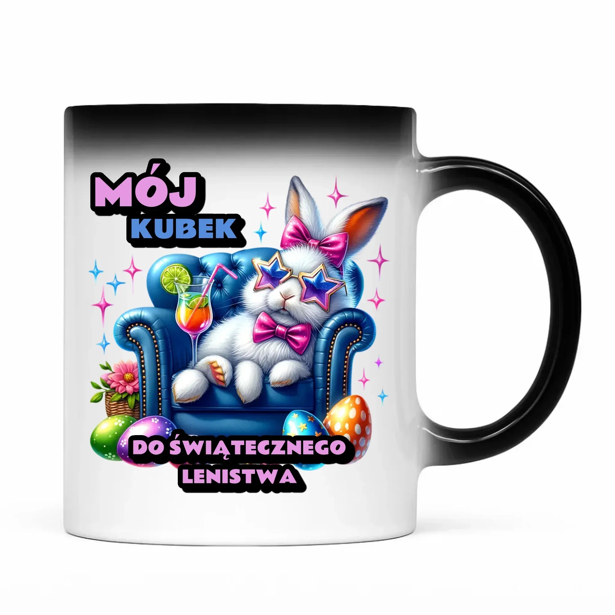 Mój kubek do świątecznego lenistwa | Kubek magiczny na Wielkanoc WN30 - StoryCups.pl
