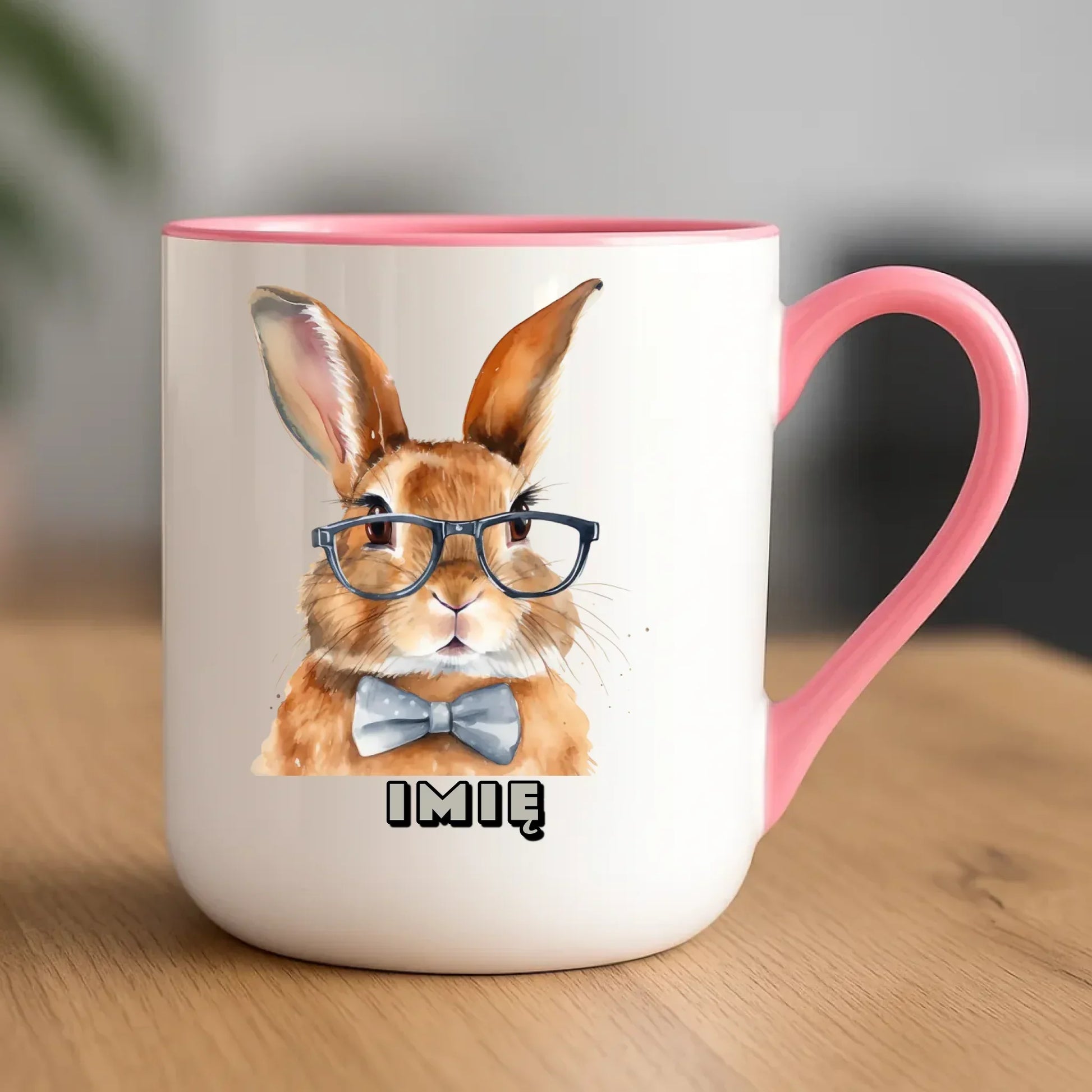 Zając w okularach | Kubek elegant na Wielkanoc WN12 - StoryCups.pl