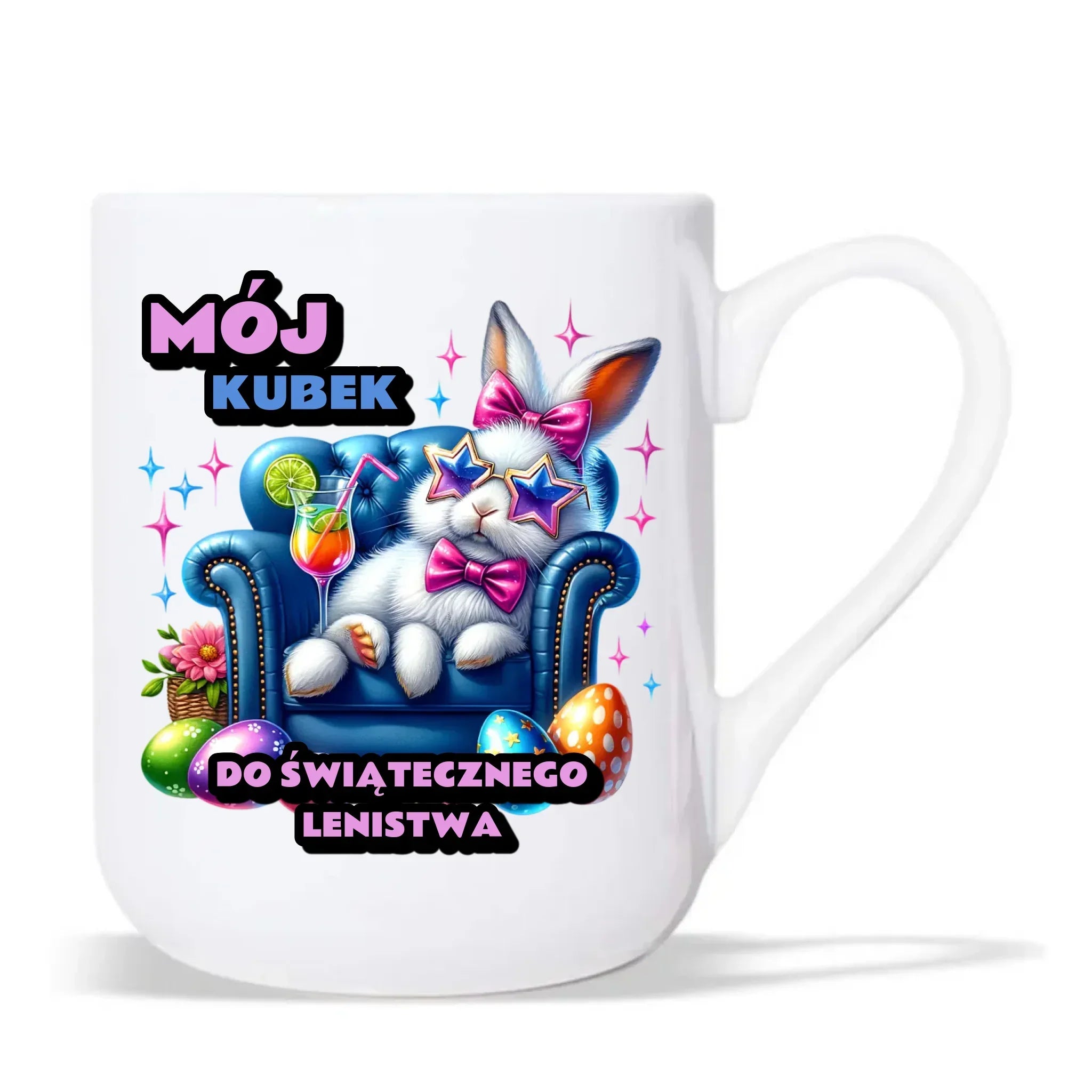 Mój kubek do świątecznego lenistwa | Kubek elegant na Wielkanoc WN30 - StoryCups.pl