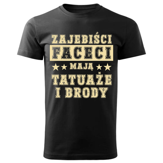 Prezent dla chłopaka czarna koszulka męska z nadrukiem DZIEŃ CHŁOPAKA CHŁOPAK
