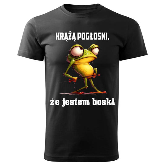 Prezent dla chłopaka czarna koszulka męska z nadrukiem DZIEŃ CHŁOPAKA CHŁOPAK