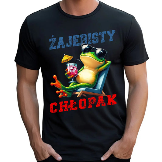 Prezent dla chłopaka koszulka męska z nadrukiem DZIEŃ CHŁOPAKA CHŁOPAK