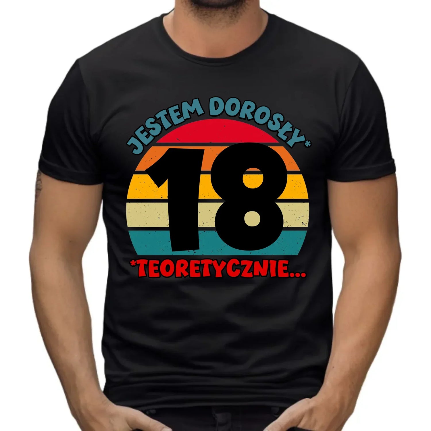 Jestem dorosły 18stka | Koszulka męska prezent na osiemnastkę U07 - StoryCups.pl