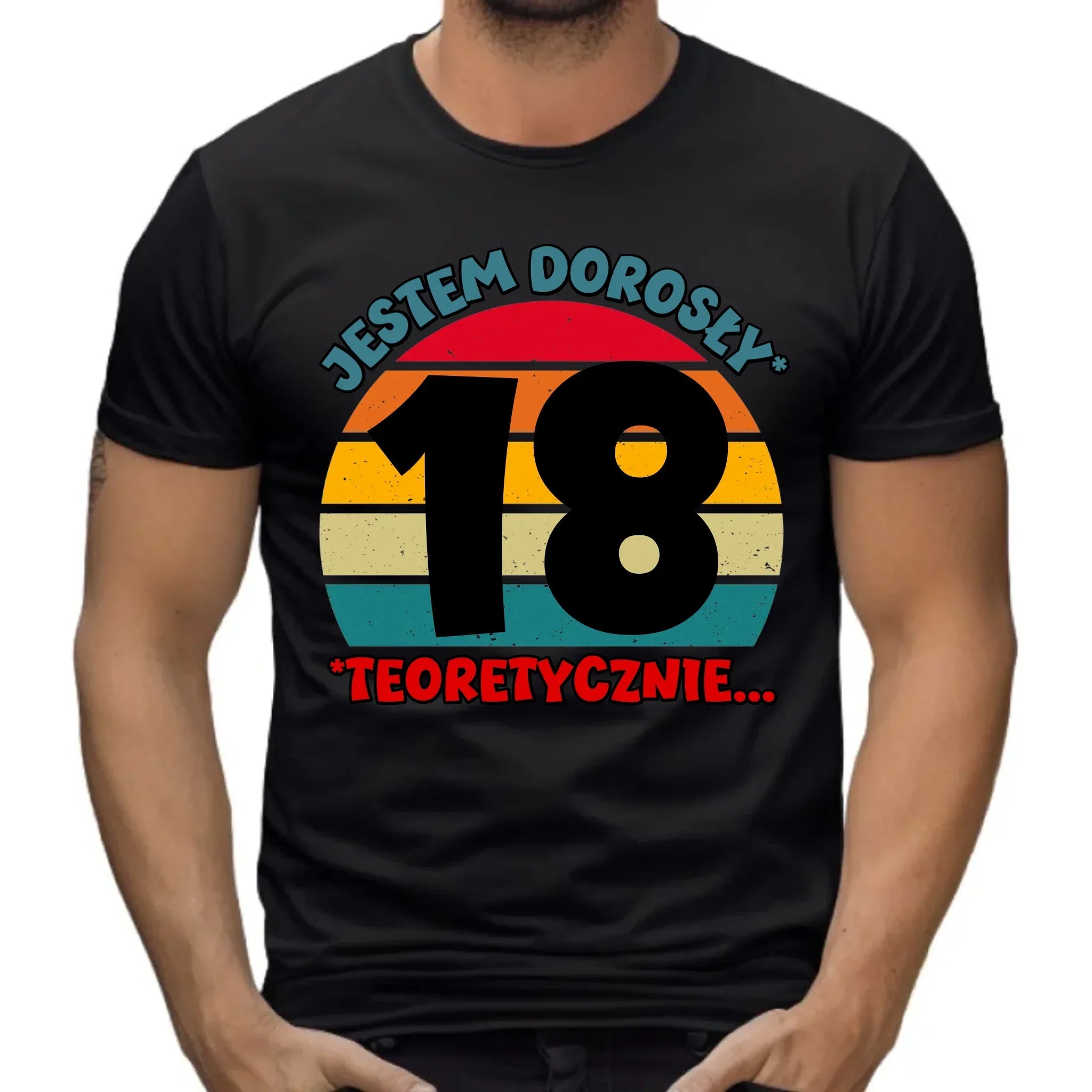 Jestem dorosły 18stka | Koszulka męska prezent na osiemnastkę U07 - StoryCups.pl