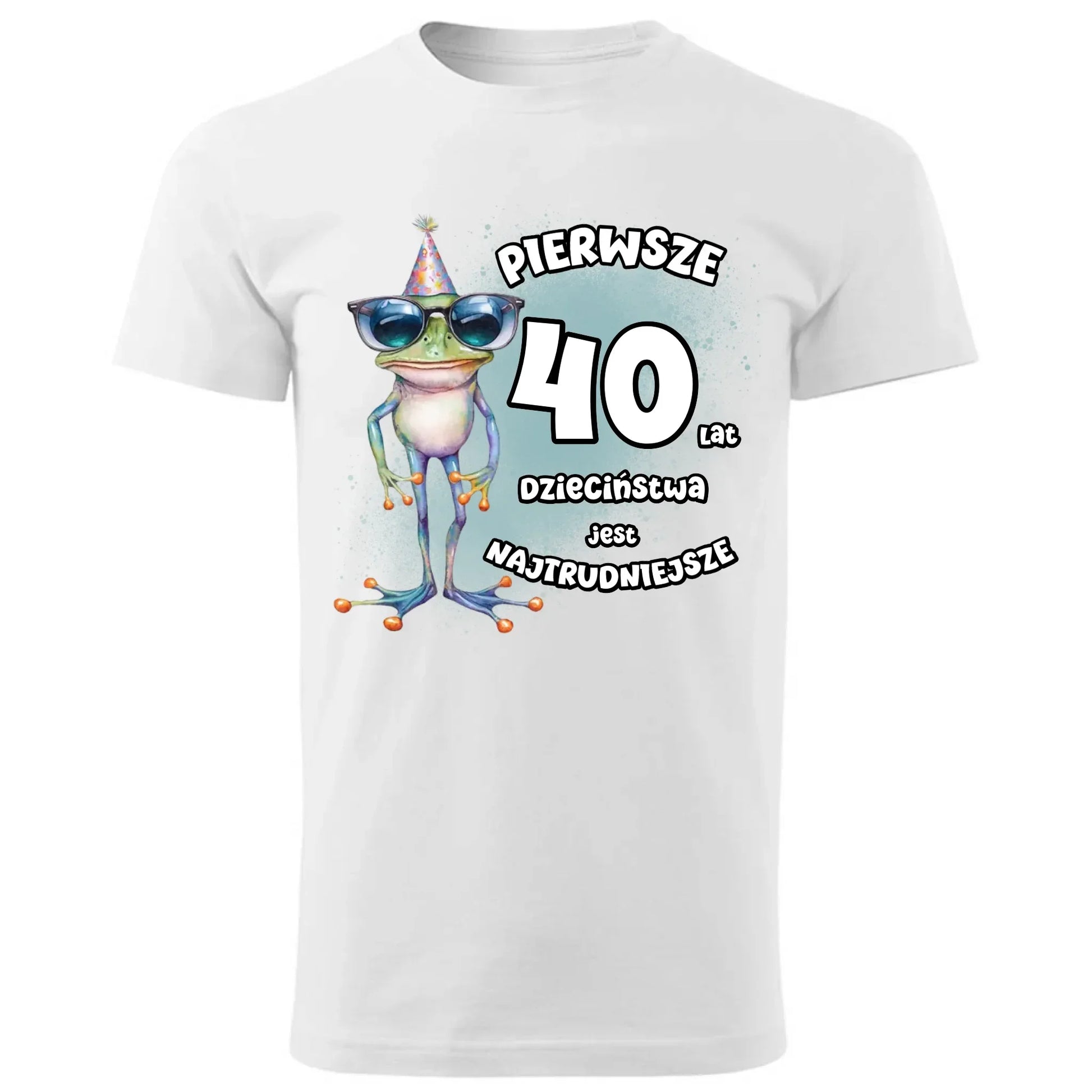 Pierwsze 40 lat dzieciństwa jest najtrudniejsze | Personalizowana koszulka na urodziny U20 - StoryCups.pl