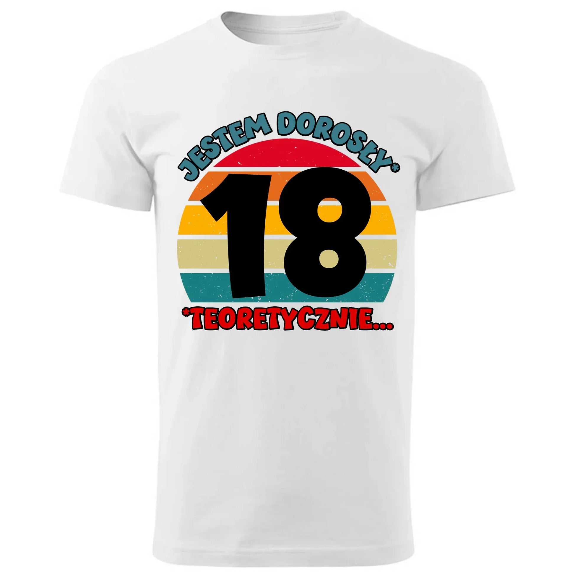 Jestem dorosły 18stka | Koszulka męska prezent na osiemnastkę U07 - StoryCups.pl