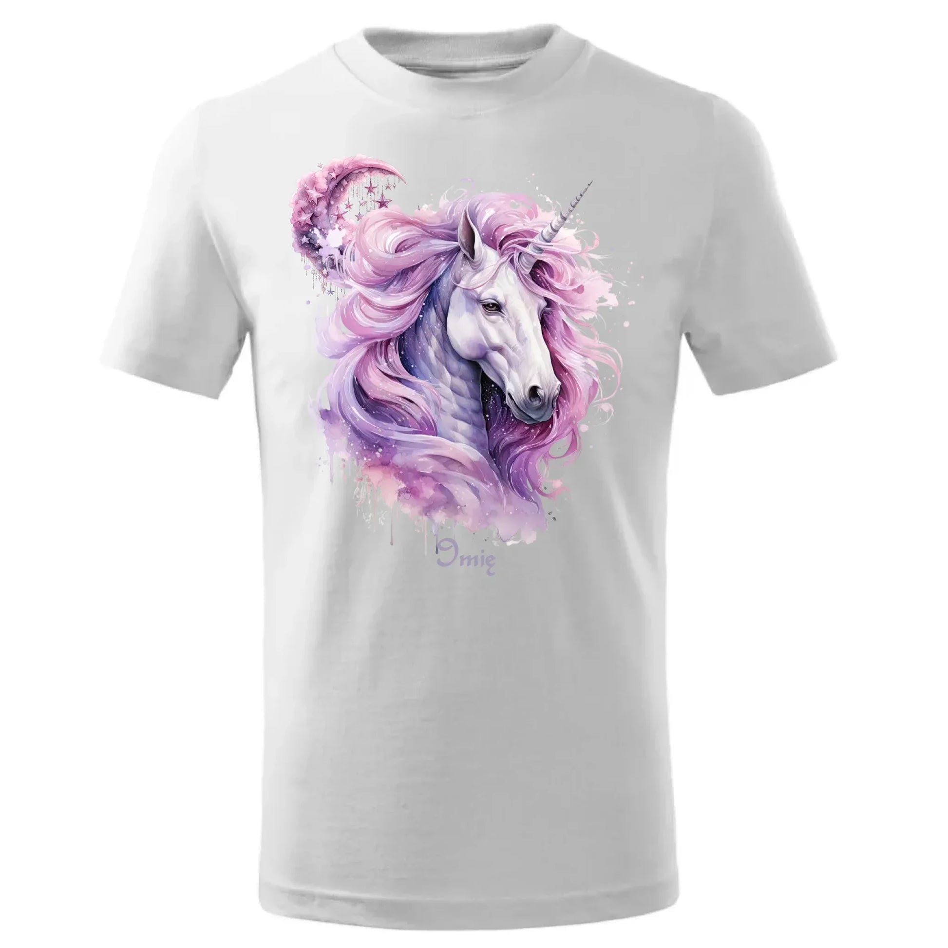 Różowy jednorożec | Personalizowana koszulka dla dziewczynki DD15 - StoryCups.pl