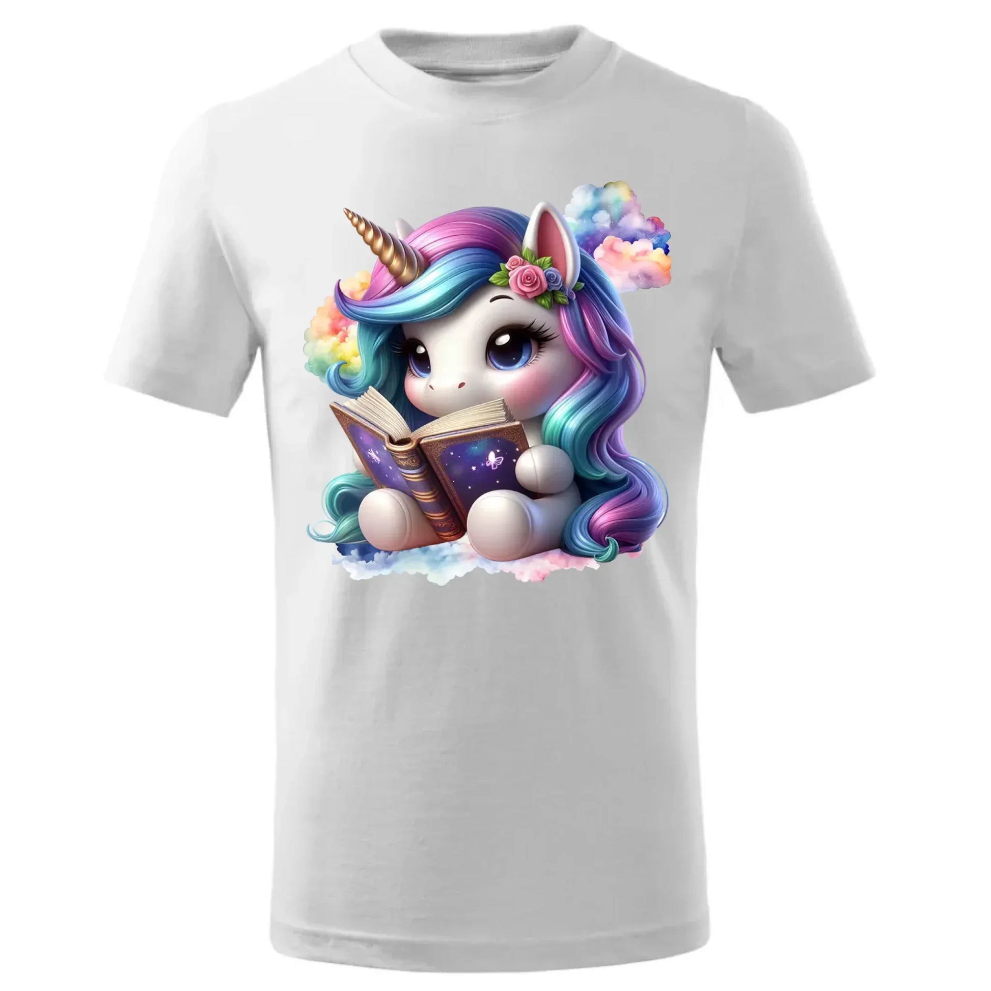 Jednorożec z książką | Koszulka dziecięca DD09 - StoryCups.pl