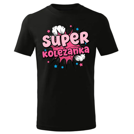 Czarna koszulka z nadrukiem dla dziecka na prezent