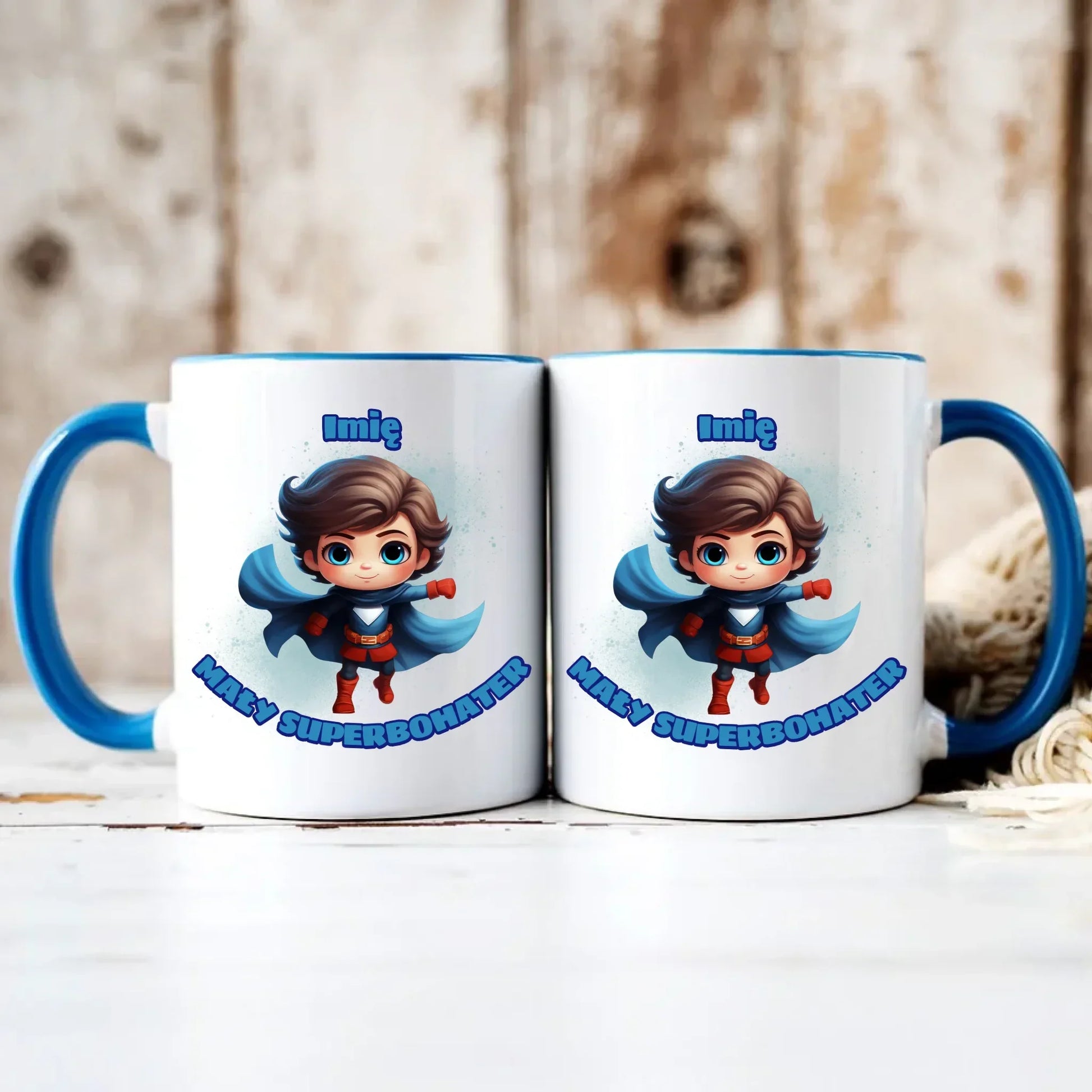 Mały Superbohater | Kubek z imieniem dla chłopca DD01 - StoryCups.pl