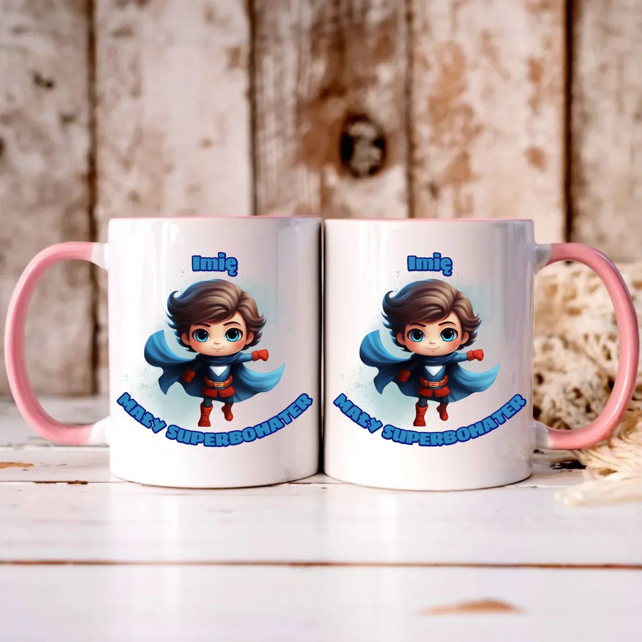Mały Superbohater | Kubek z imieniem dla chłopca DD01 - StoryCups.pl