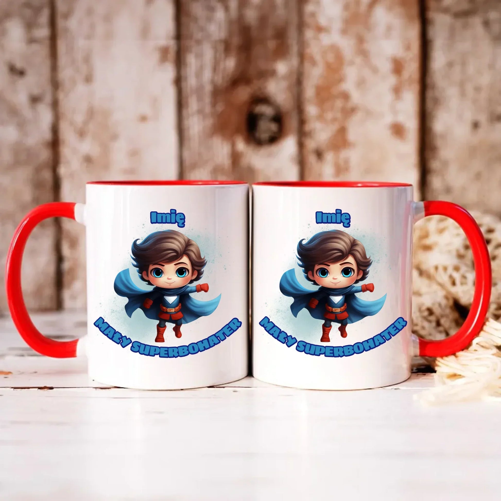 Mały Superbohater | Kubek z imieniem dla chłopca DD01 - StoryCups.pl